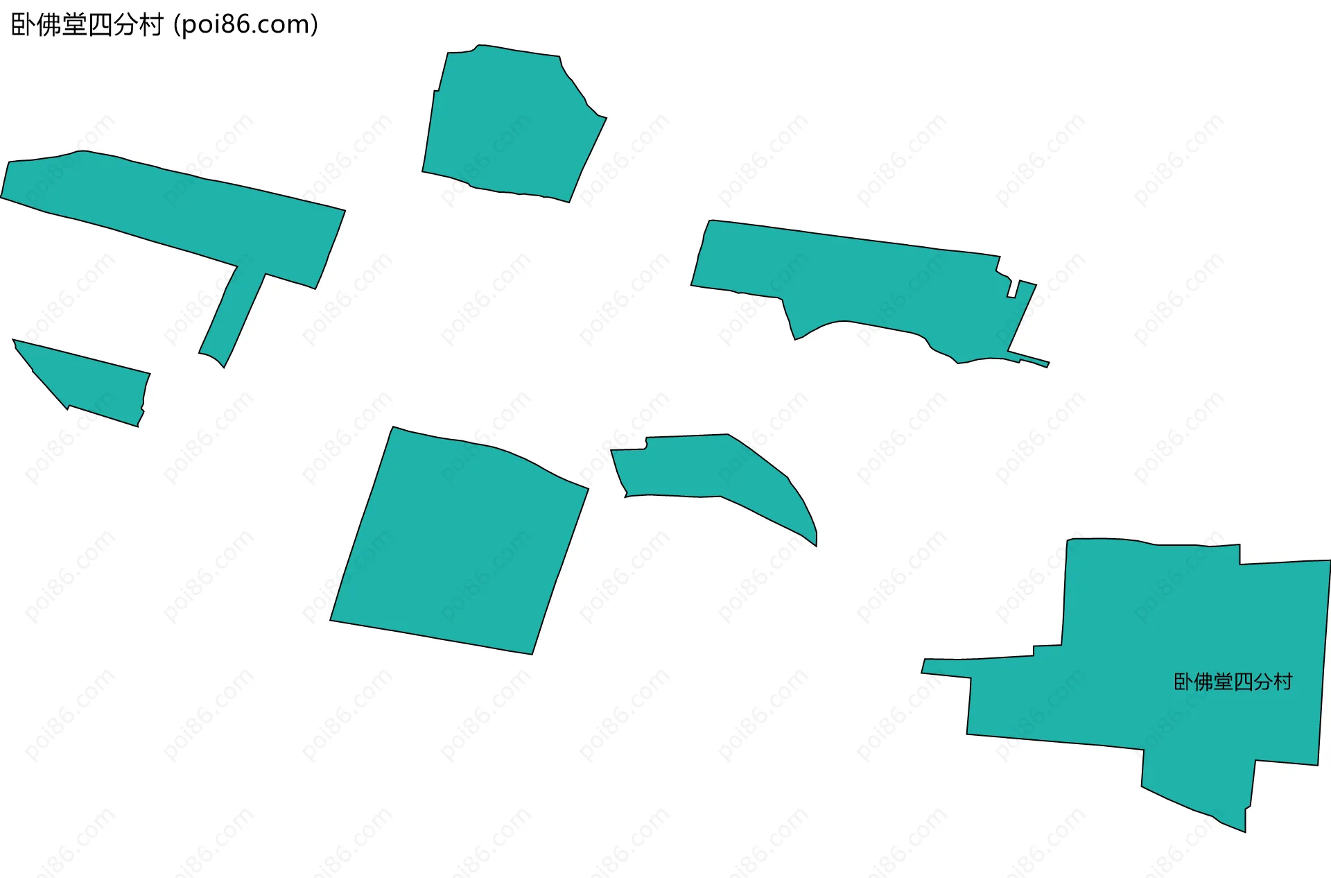 卧佛堂四分村边界地图