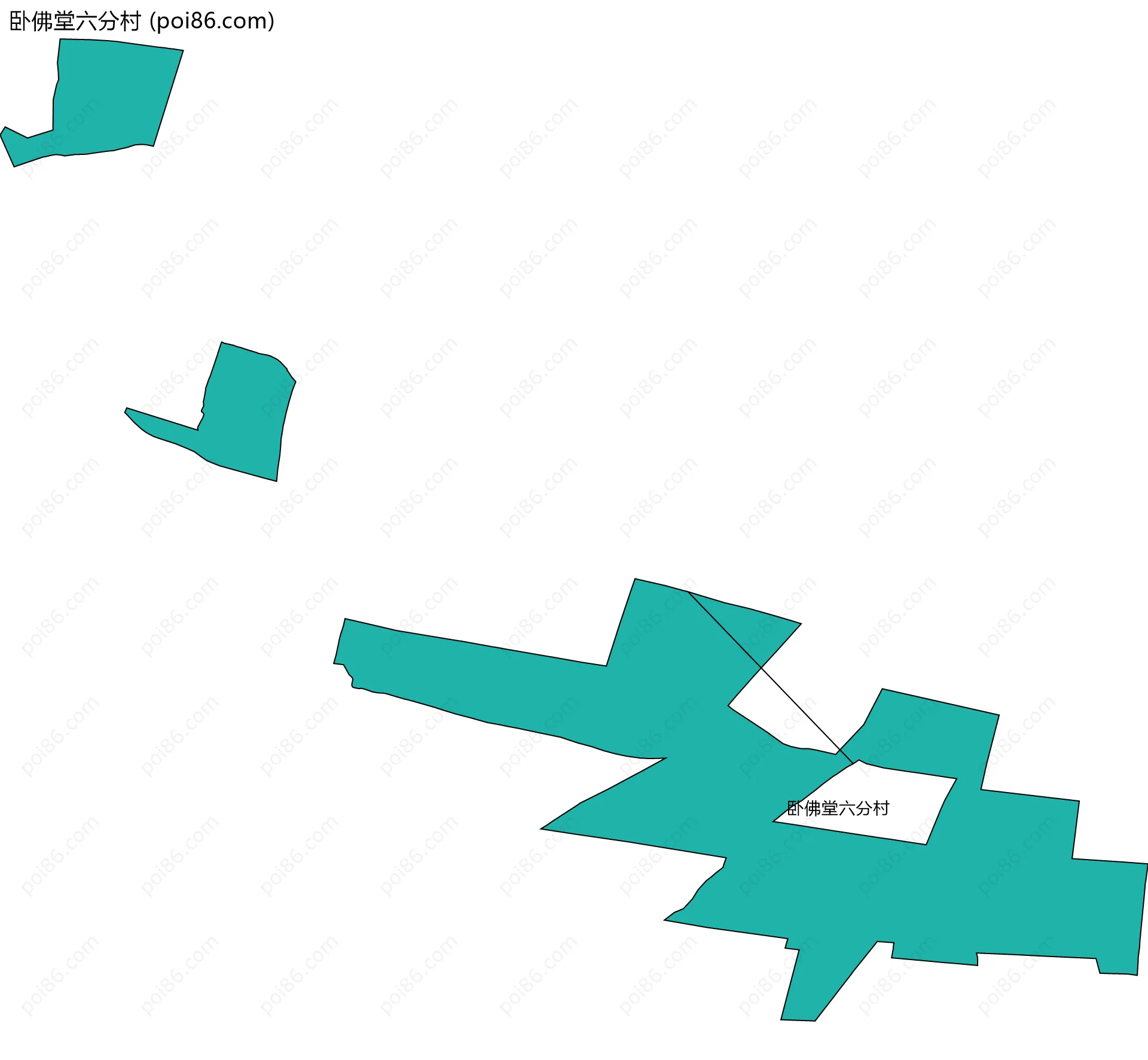 卧佛堂六分村边界地图