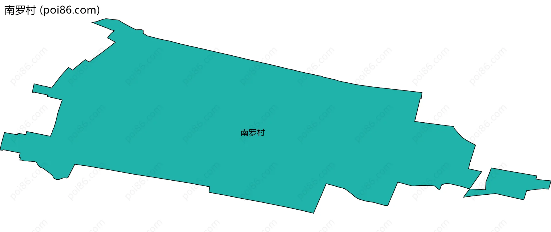 南罗村边界地图