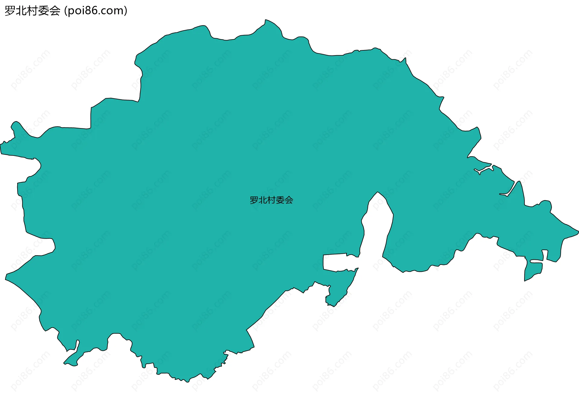 罗北村委会边界地图