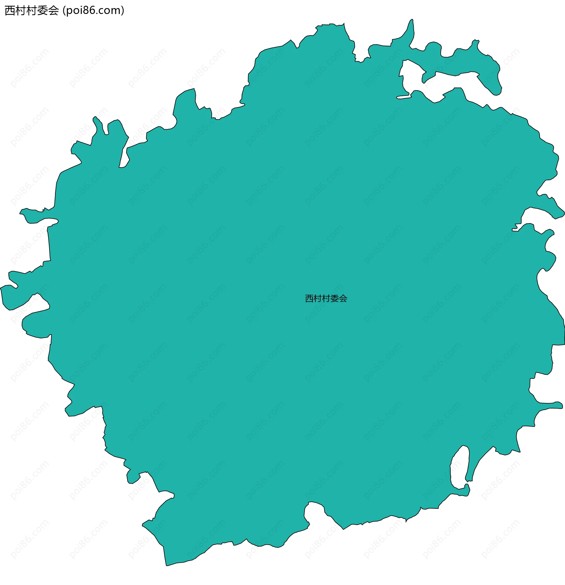 西村村委会边界地图