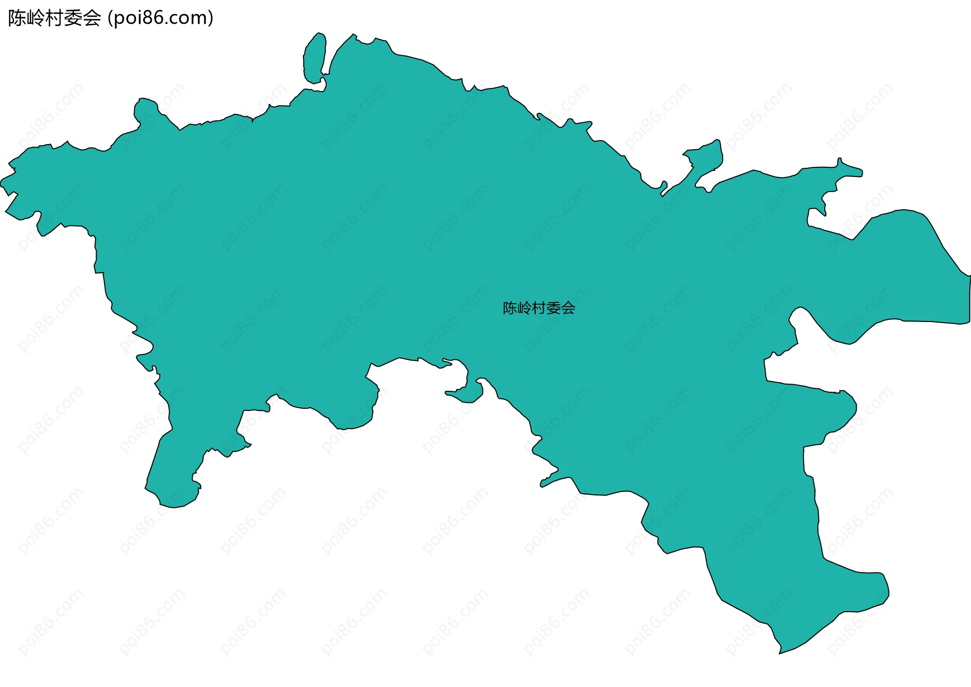 陈岭村委会边界地图