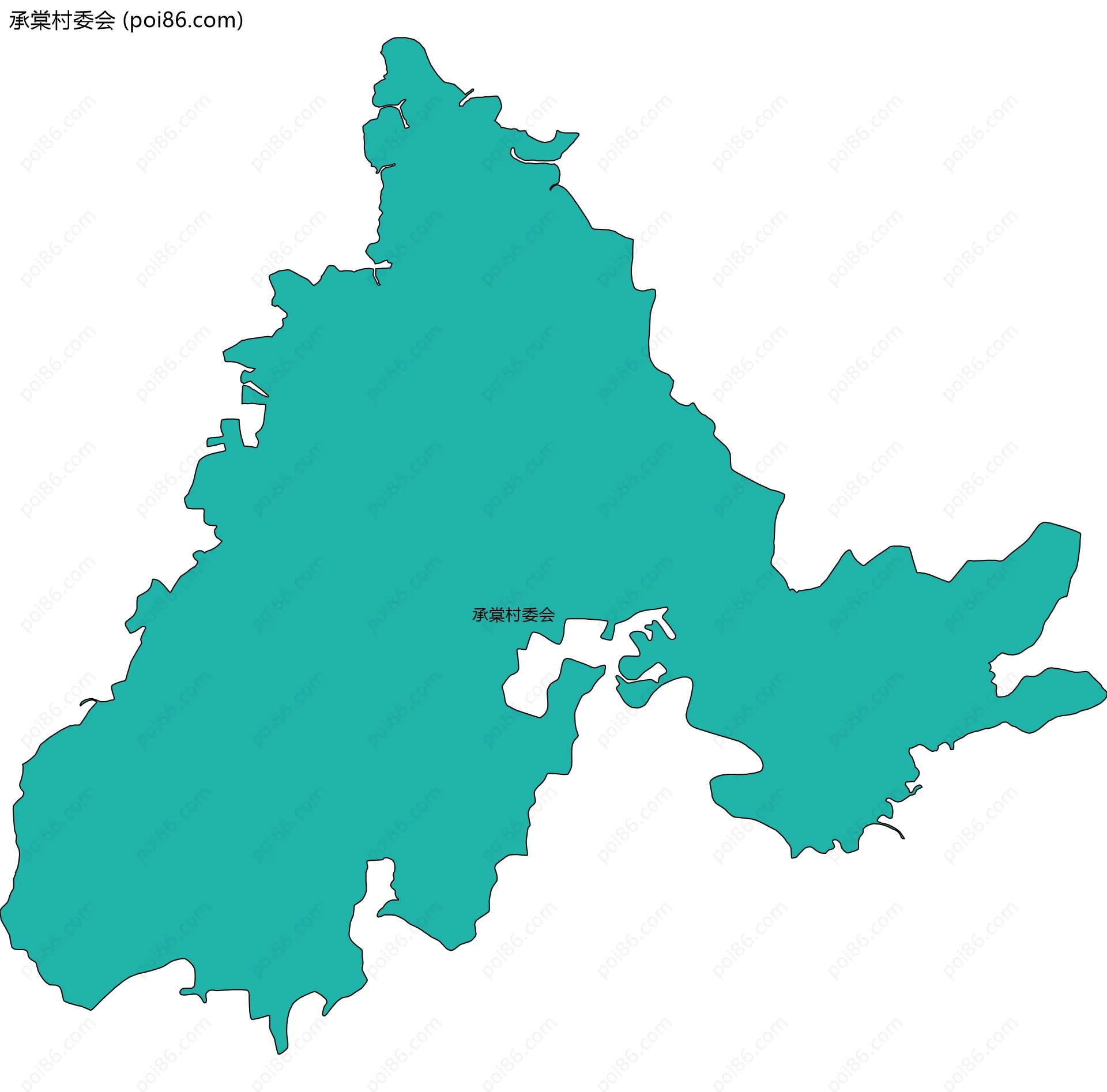 承棠村委会边界地图