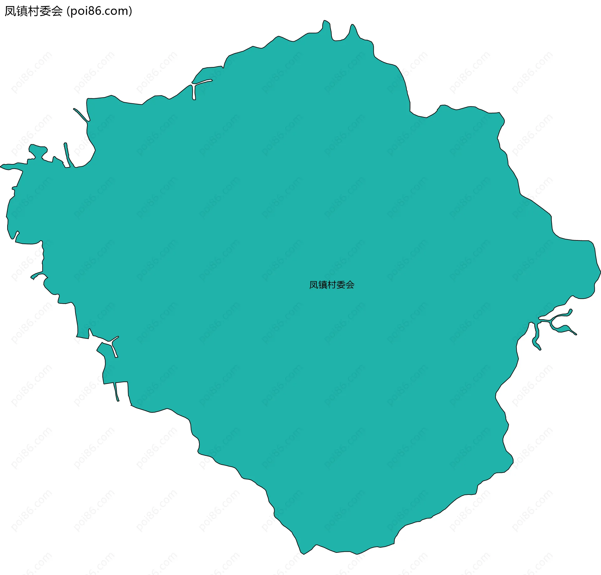 凤镇村委会边界地图