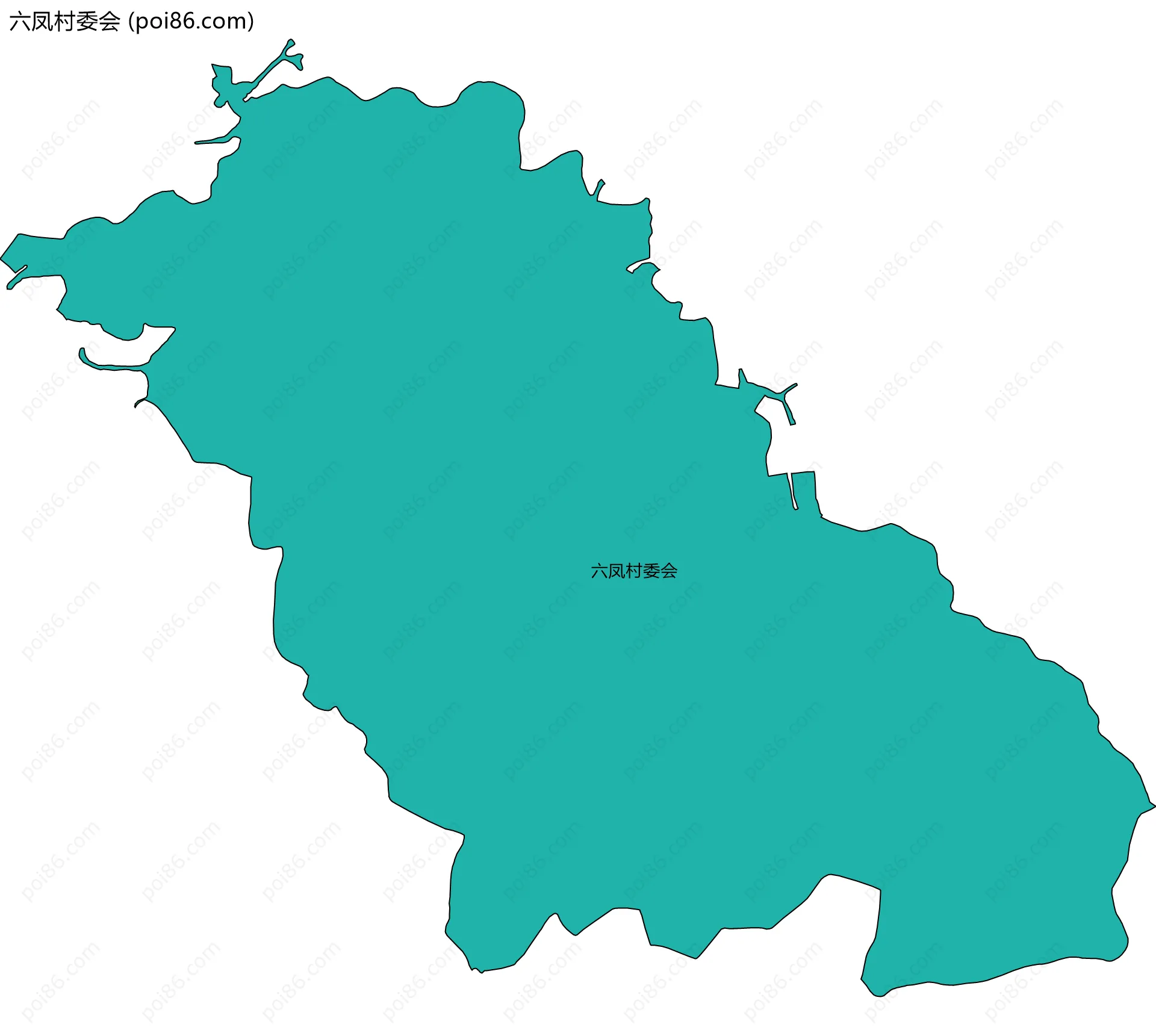 六凤村委会边界地图