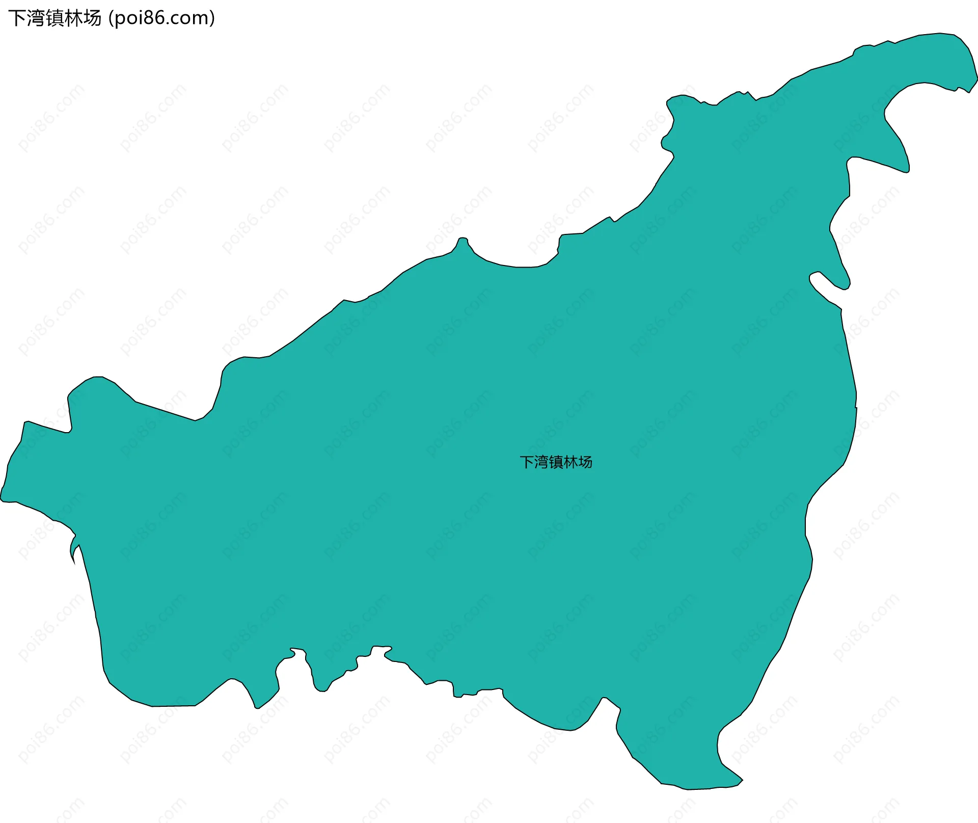 下湾镇林场边界地图