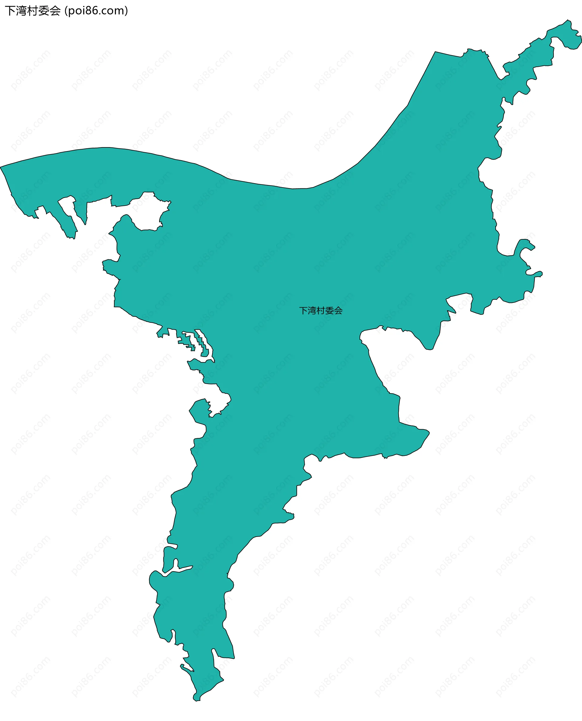 下湾村委会边界地图