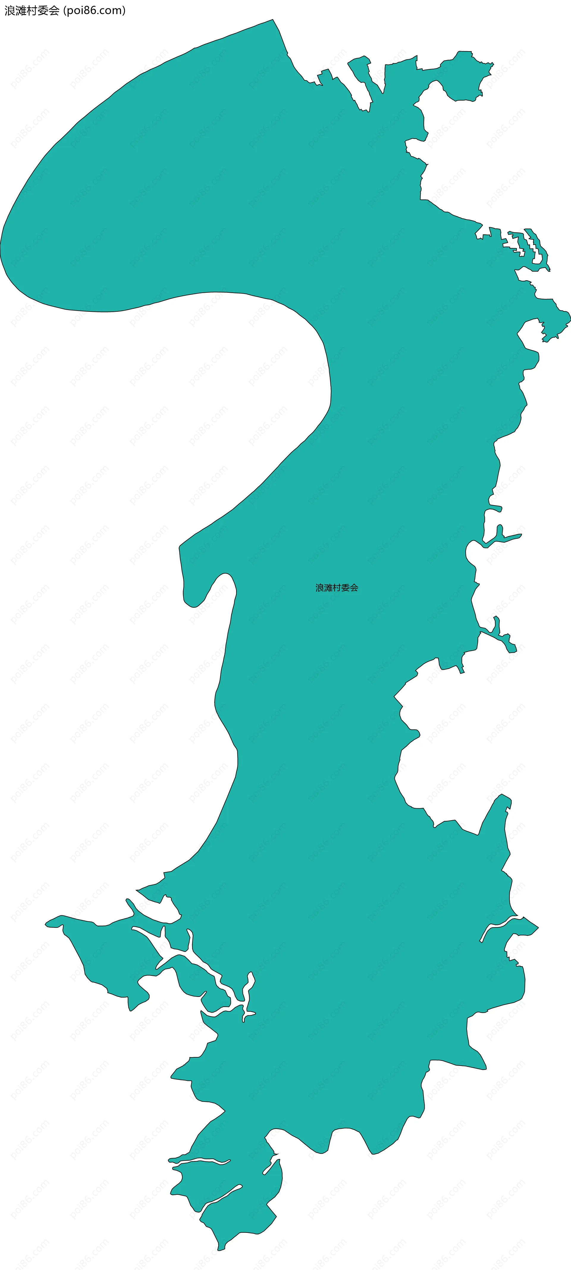 浪滩村委会边界地图