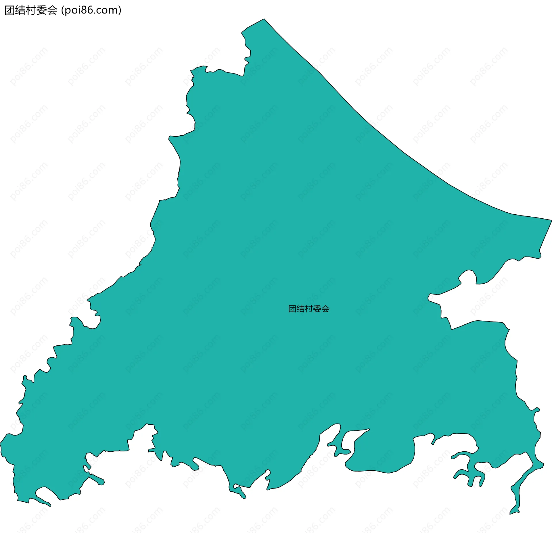 团结村委会边界地图