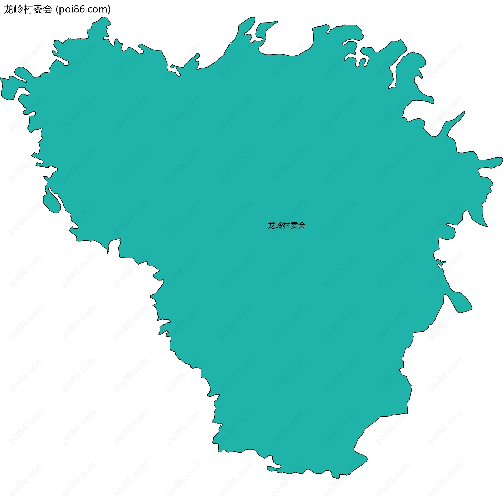 龙岭村委会边界地图