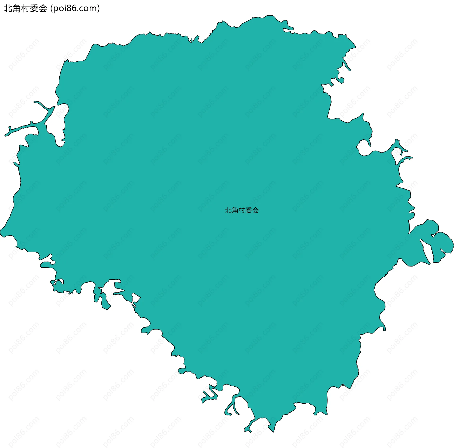 北角村委会边界地图