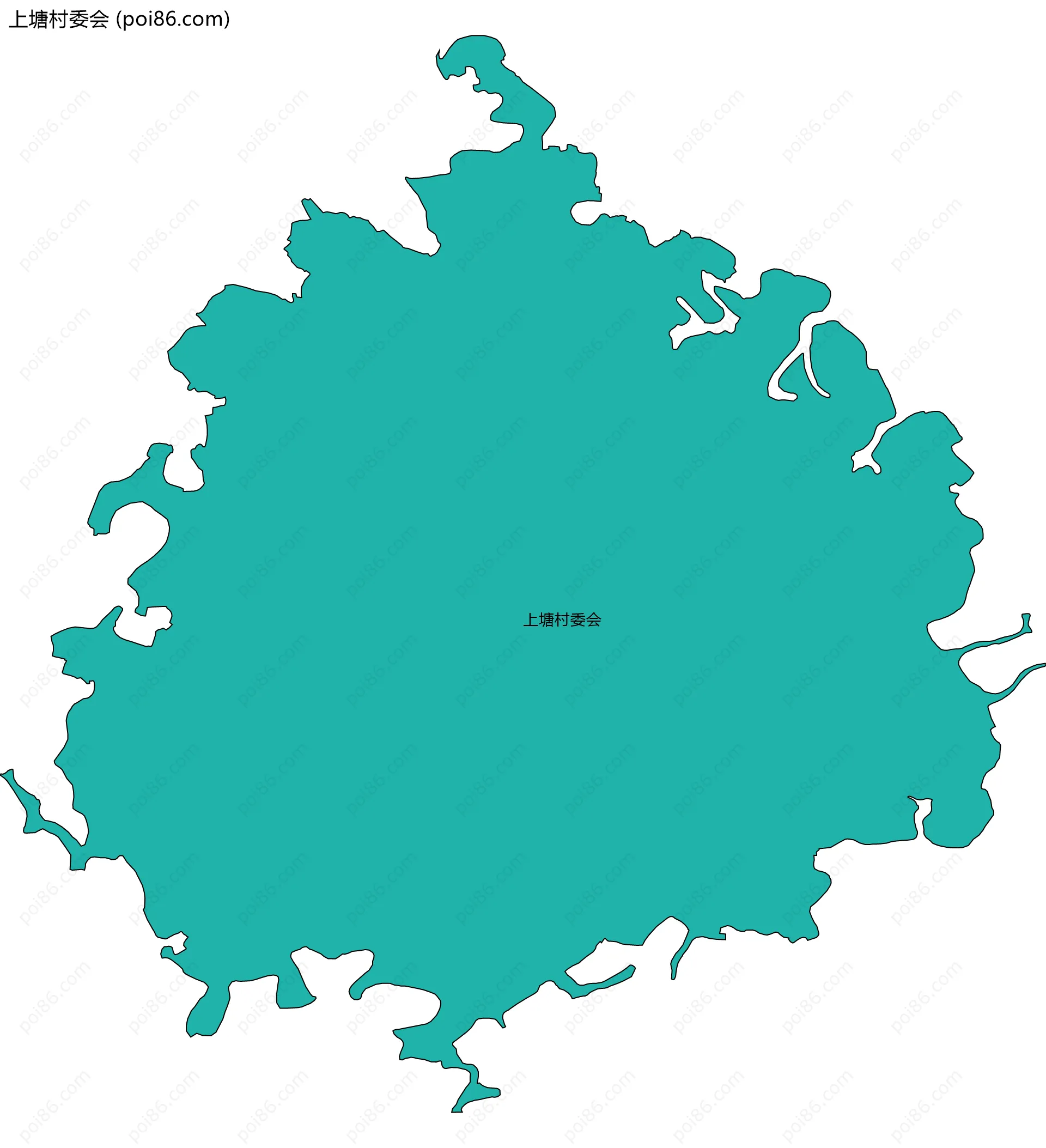 上塘村委会边界地图