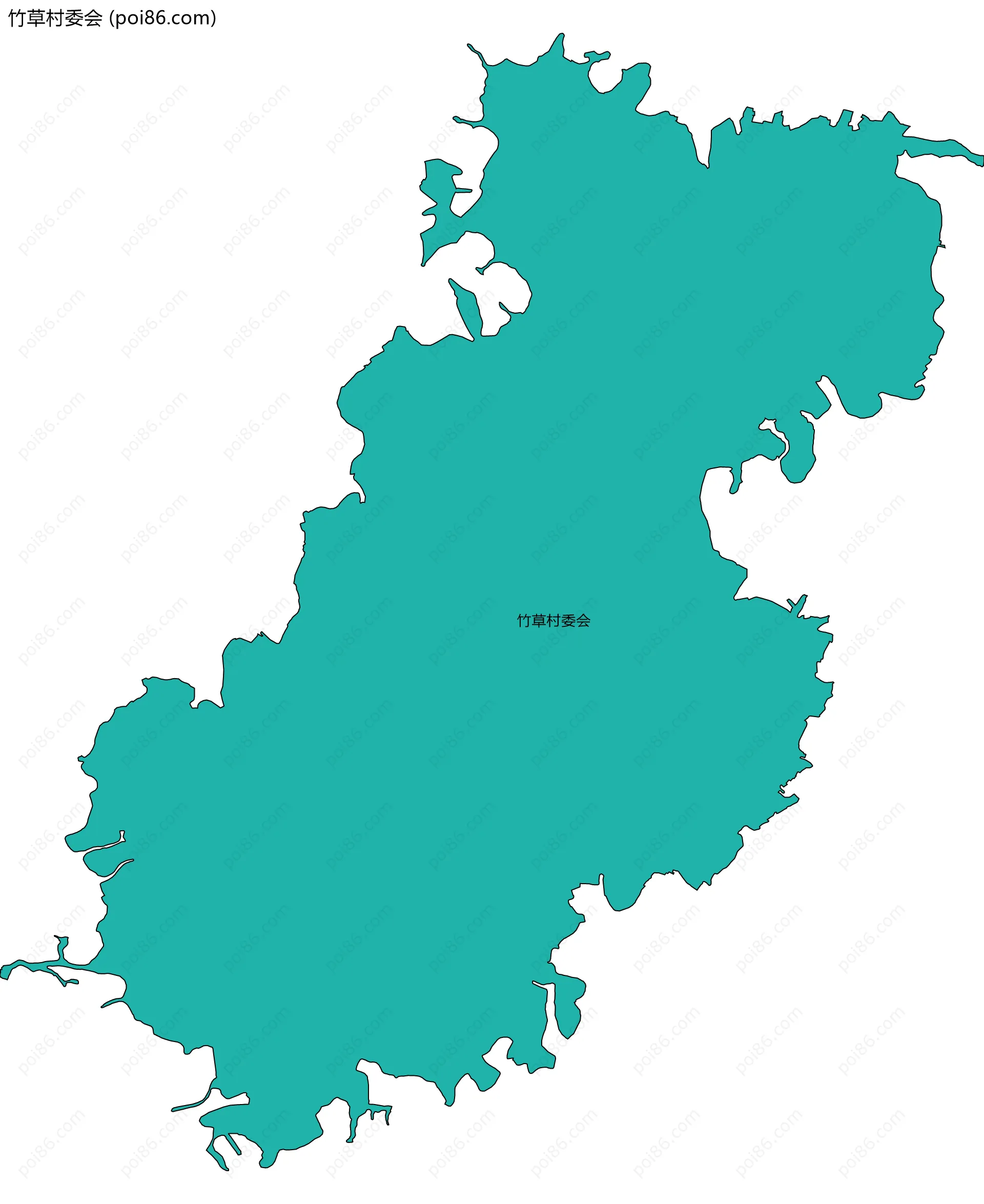 竹草村委会边界地图