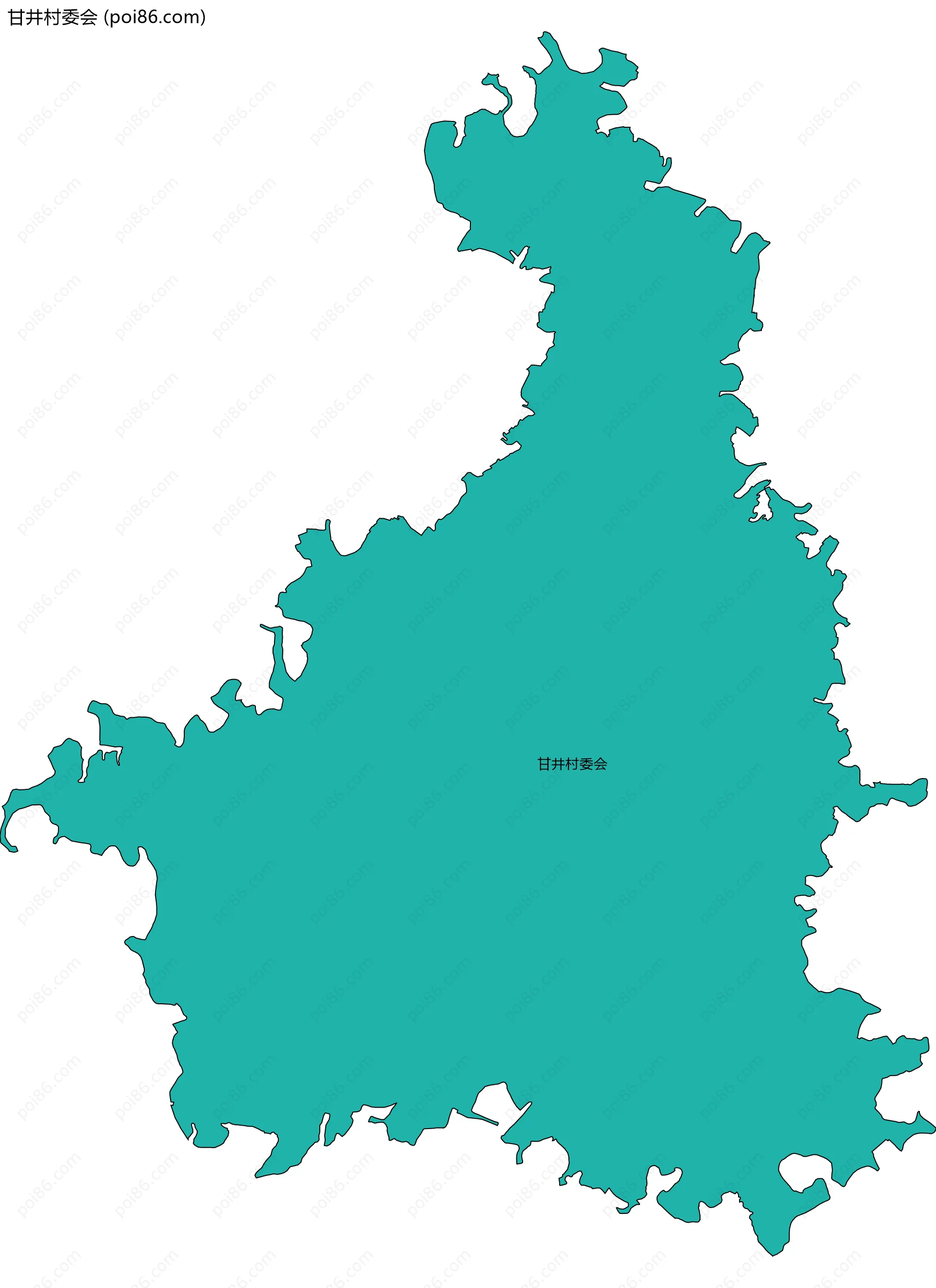 甘井村委会边界地图