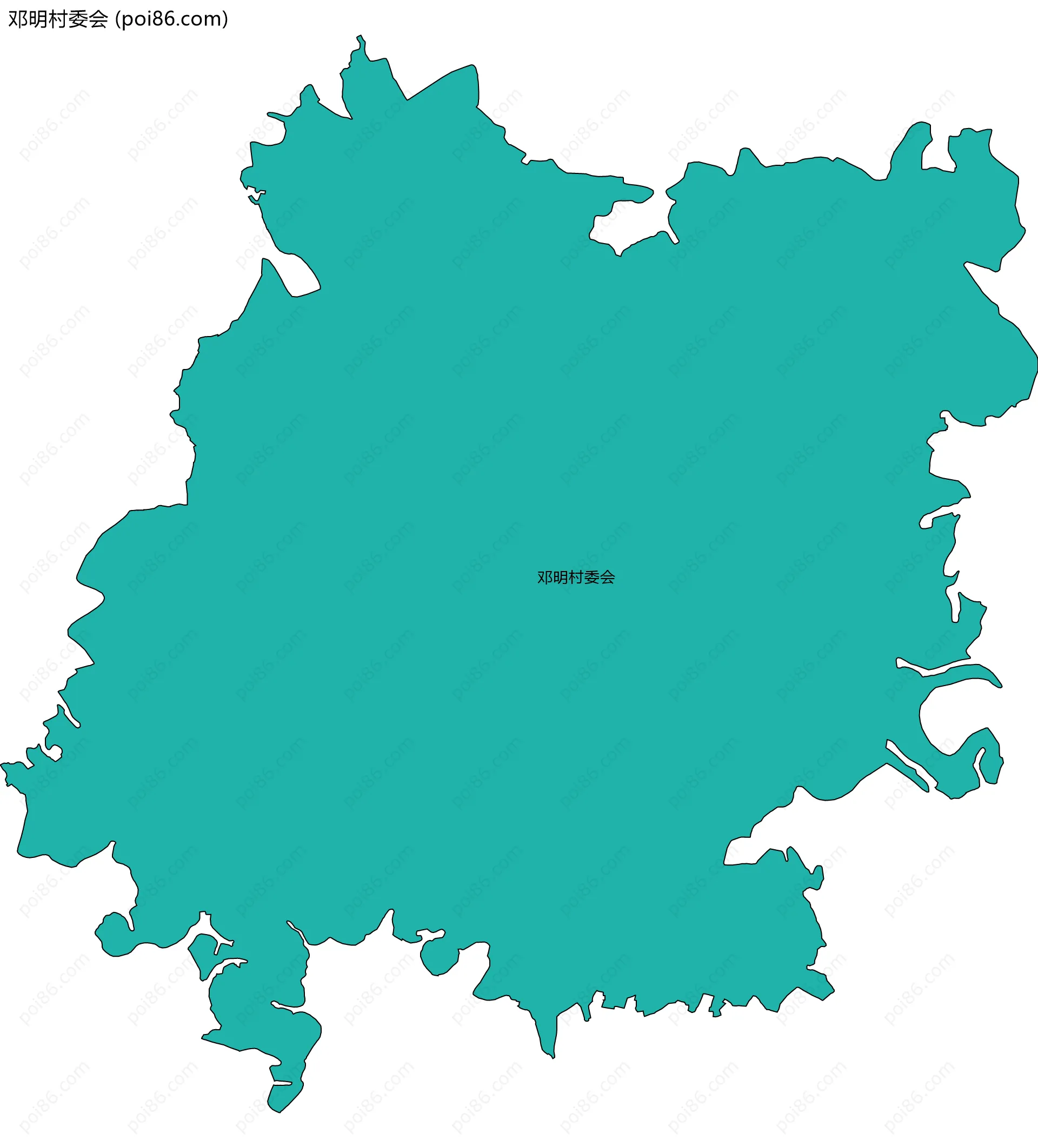 邓明村委会边界地图