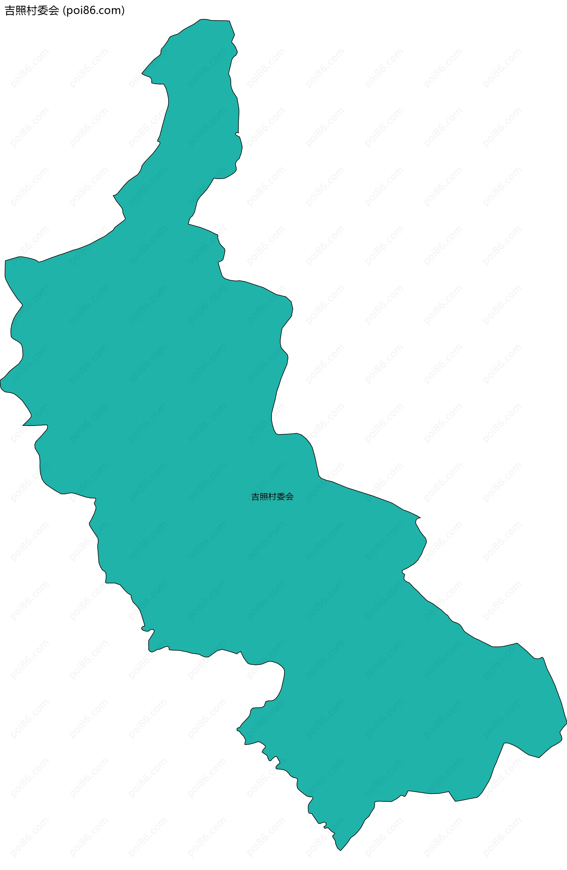吉照村委会边界地图