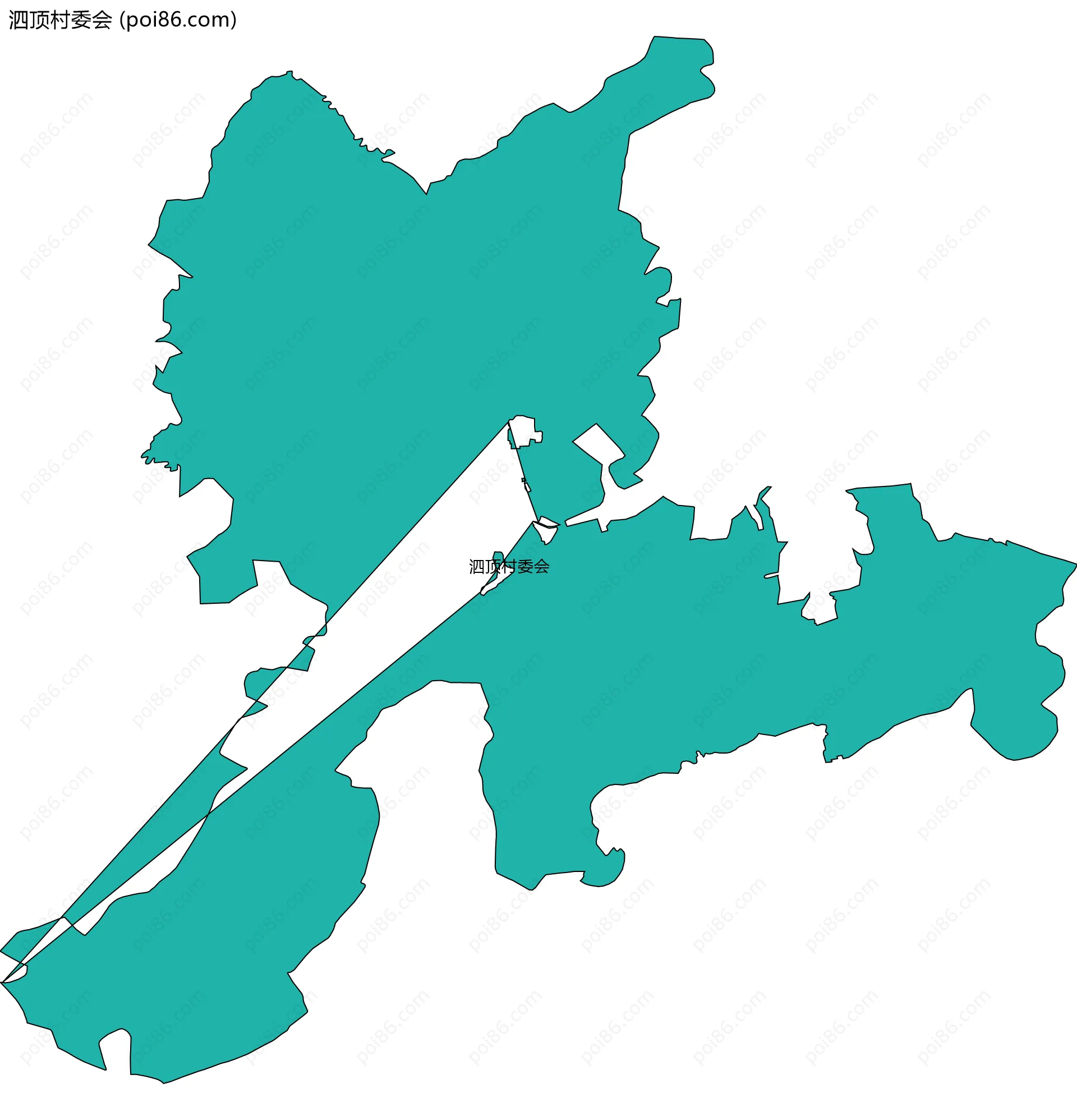 泗顶村委会边界地图