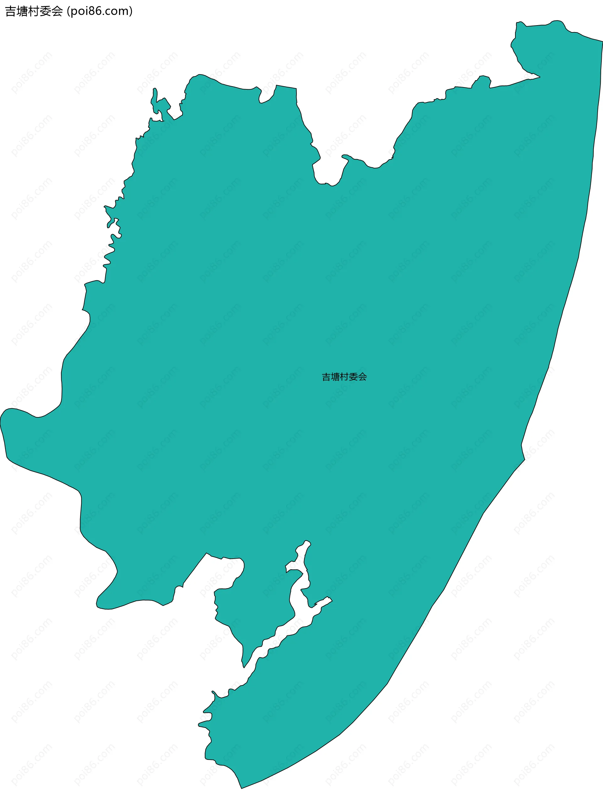 吉塘村委会边界地图
