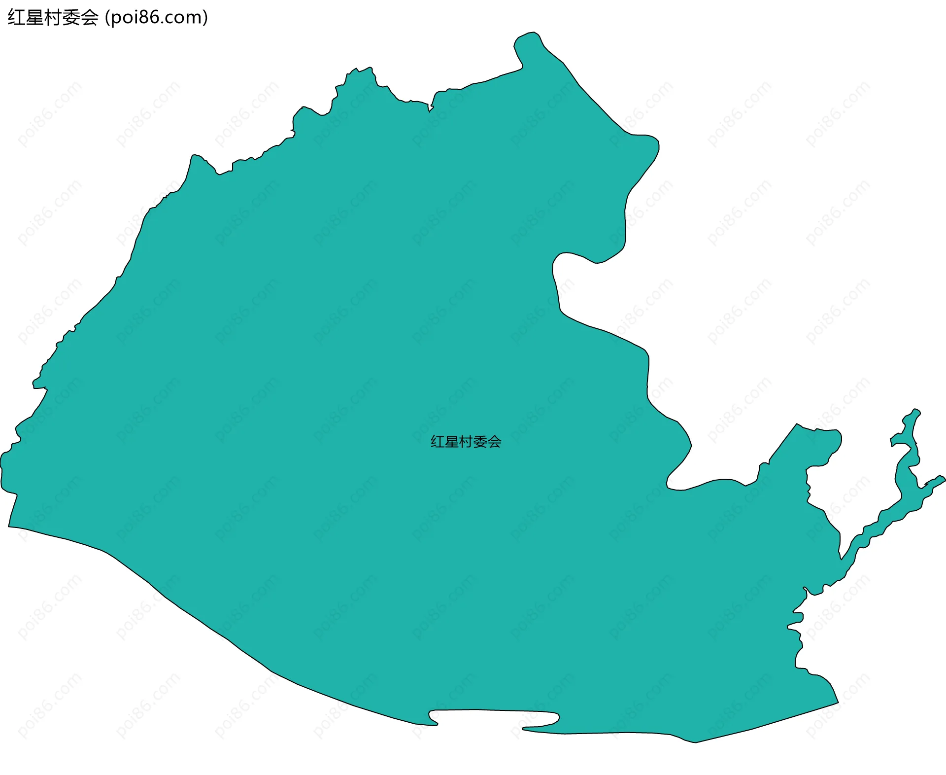 红星村委会边界地图