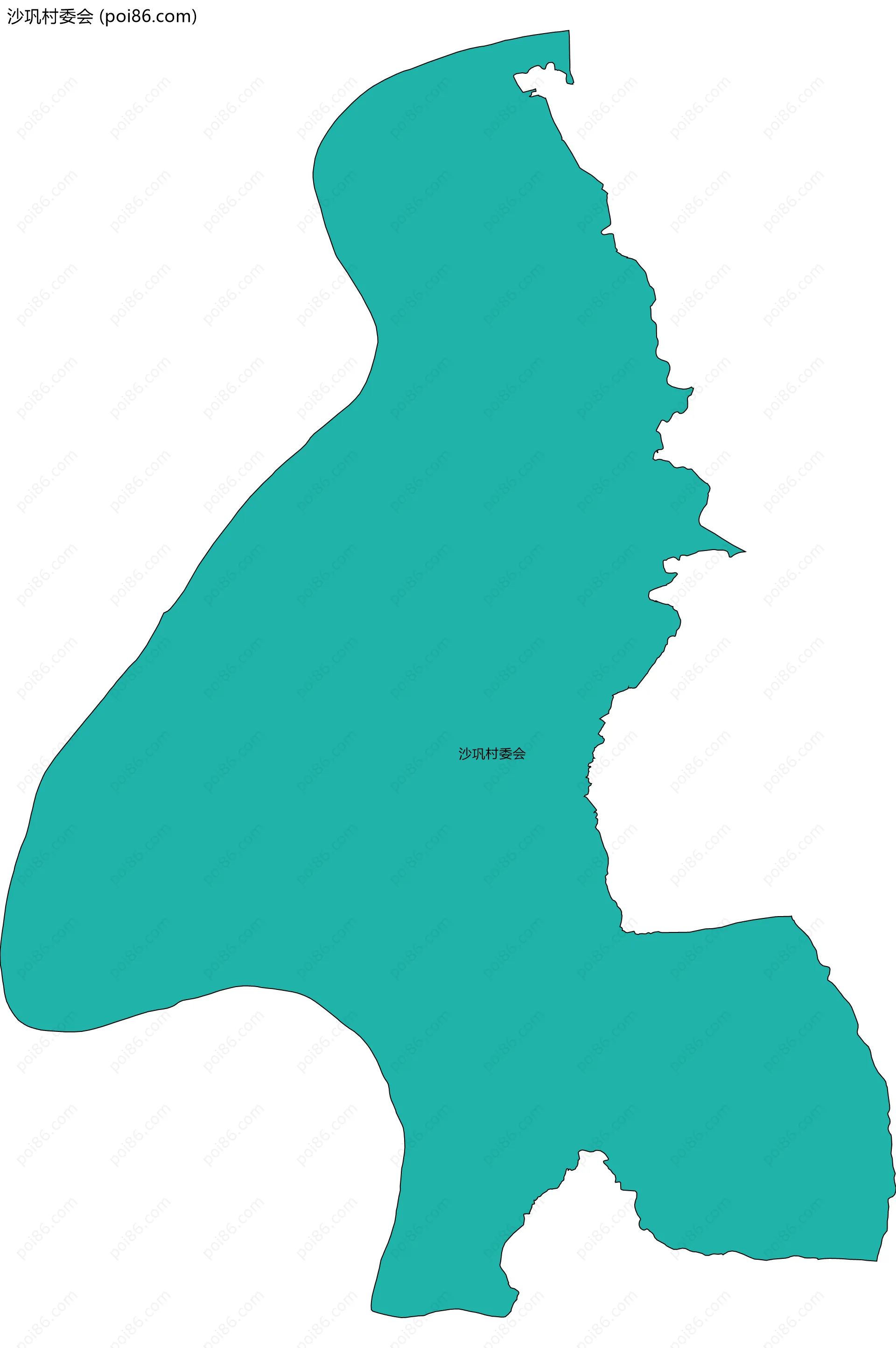 沙巩村委会边界地图