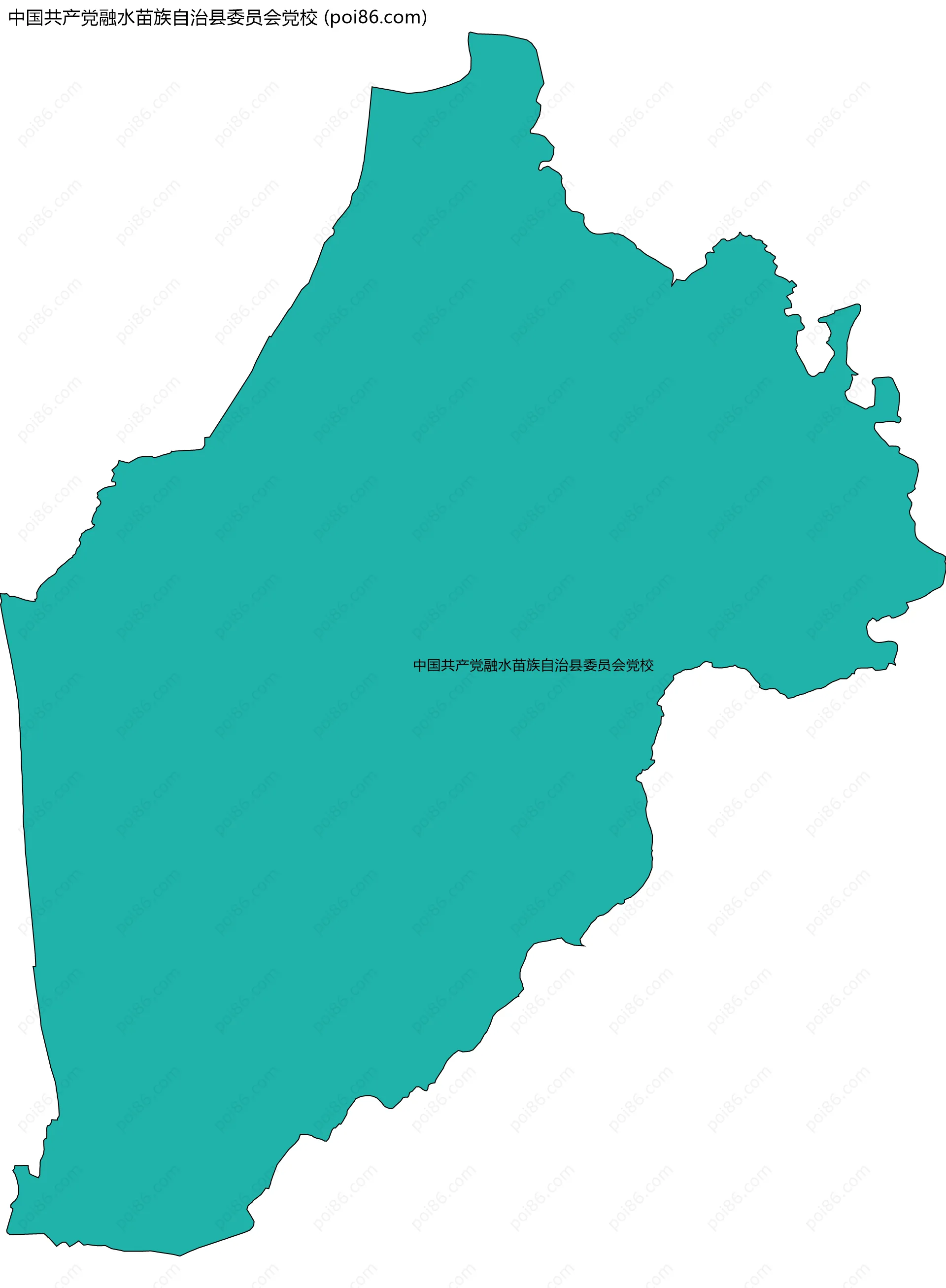 中国共产党融水苗族自治县委员会党校边界地图