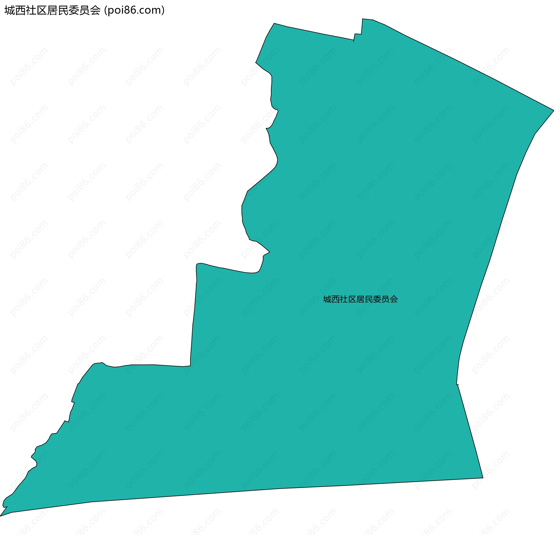 城西社区居民委员会边界地图