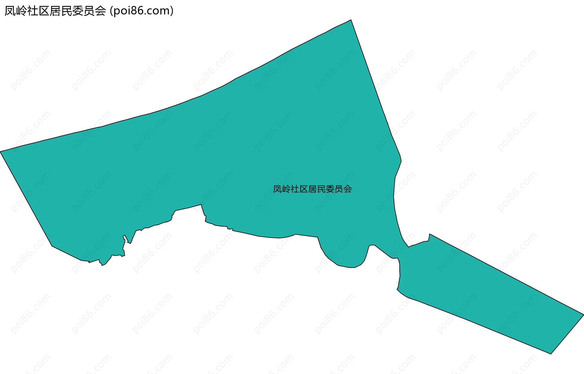 凤岭社区居民委员会边界地图