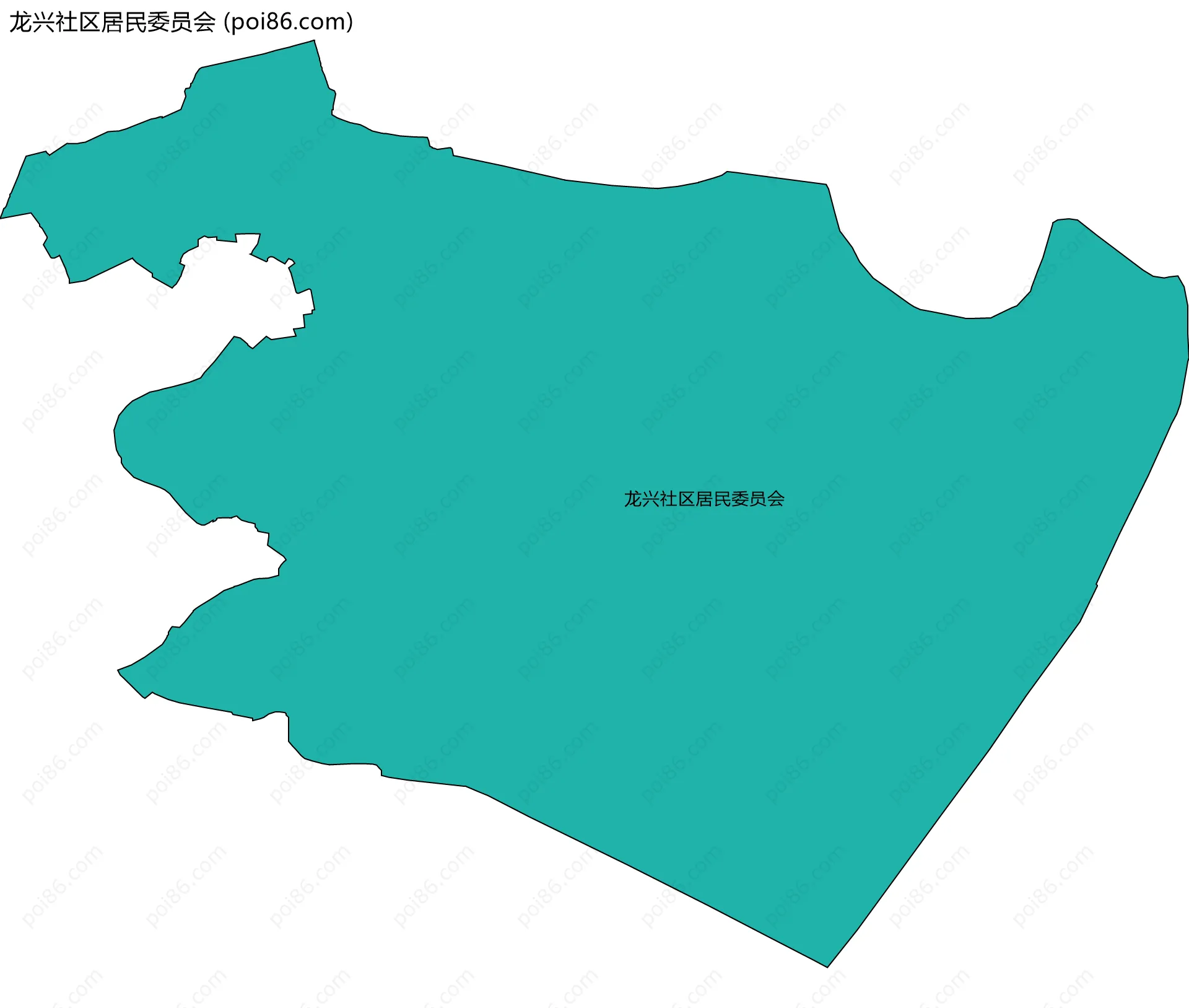 龙兴社区居民委员会边界地图