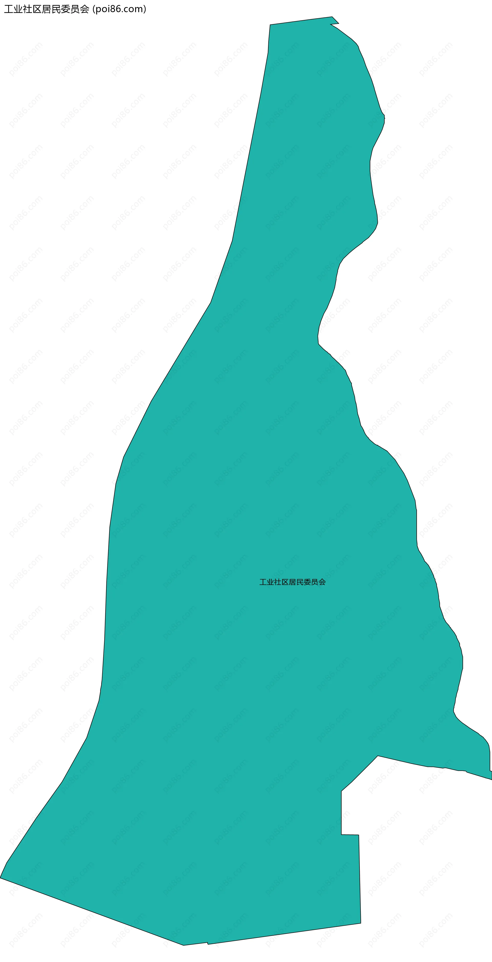 工业社区居民委员会边界地图