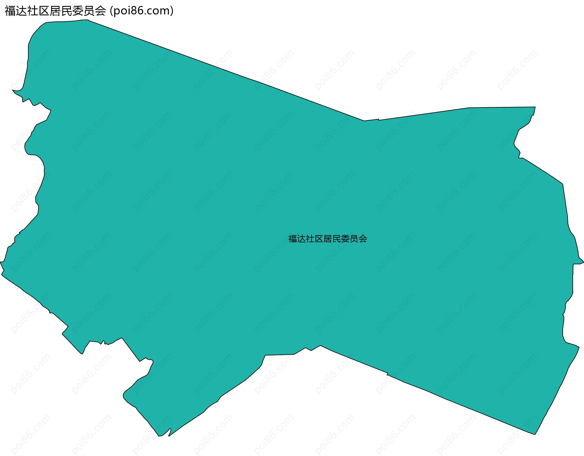 福达社区居民委员会边界地图