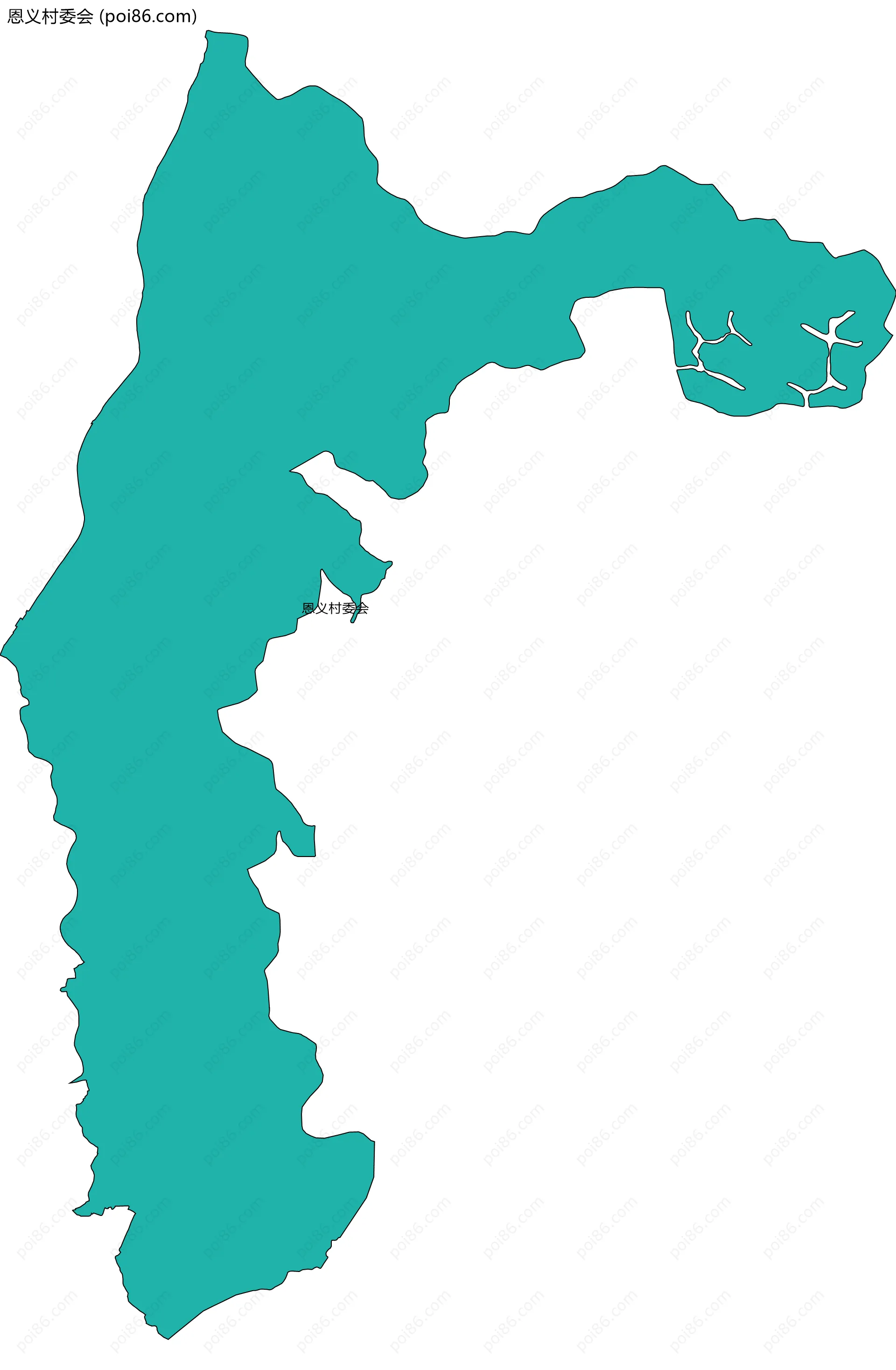 恩义村委会边界地图