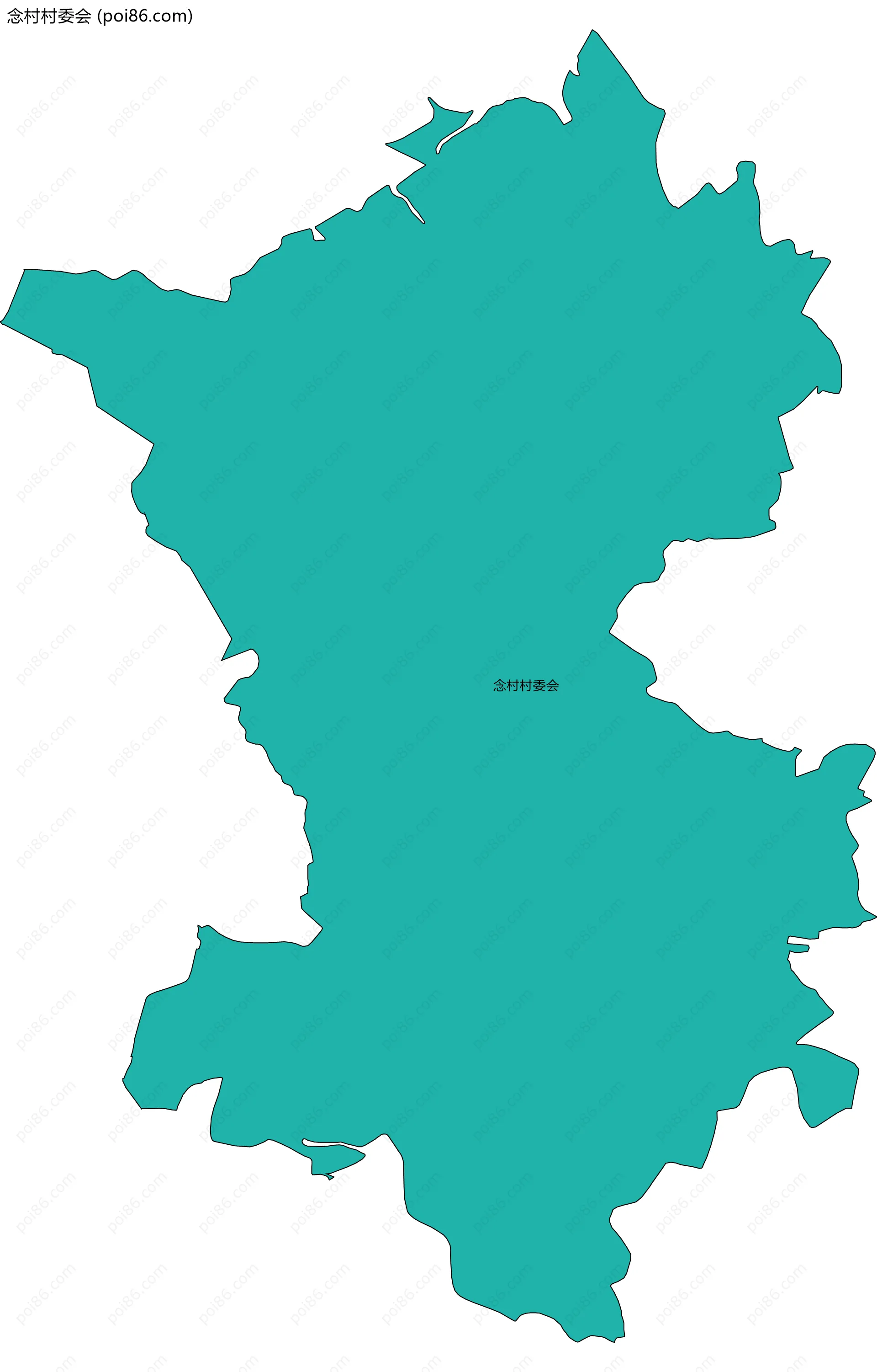 念村村委会边界地图