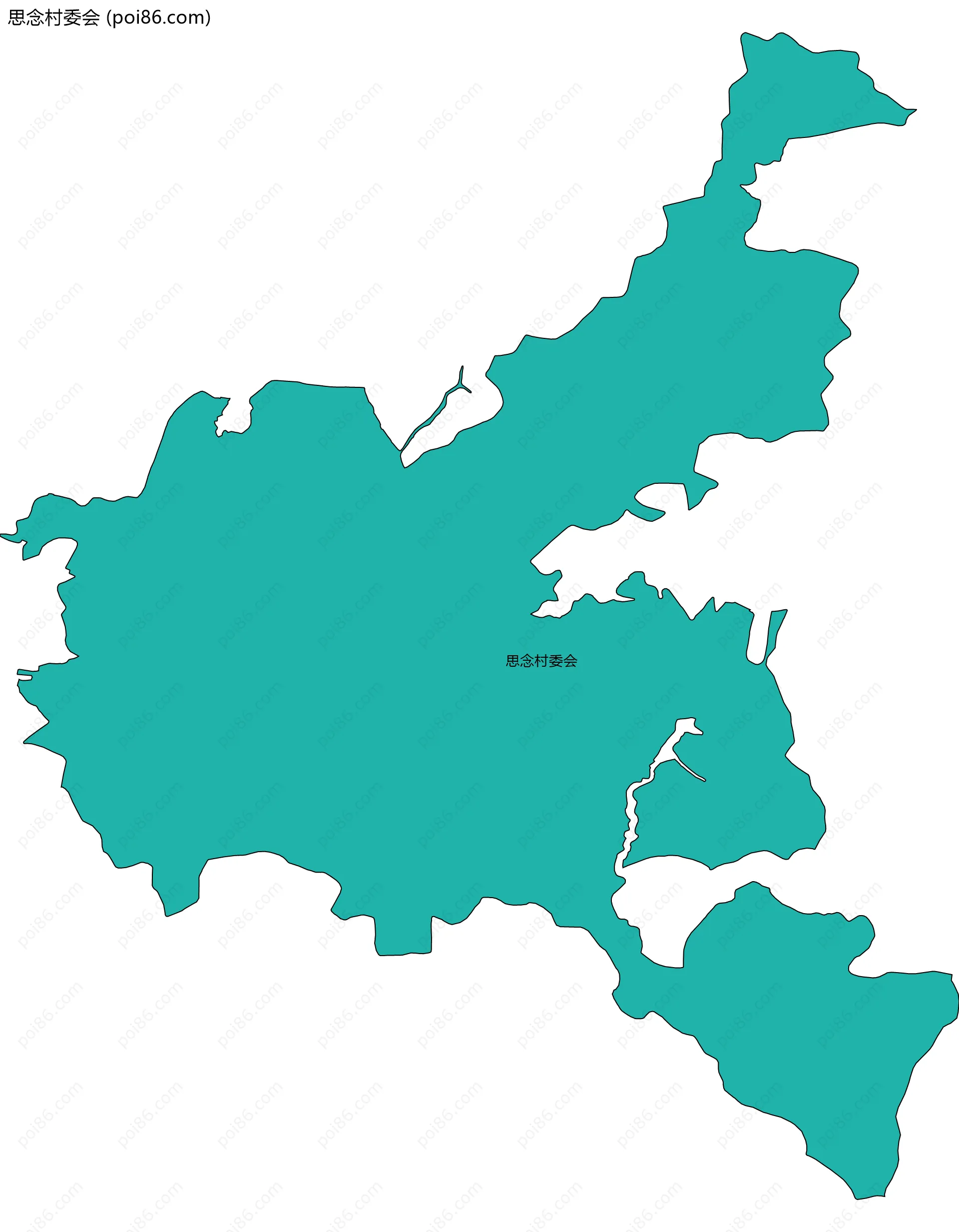 思念村委会边界地图