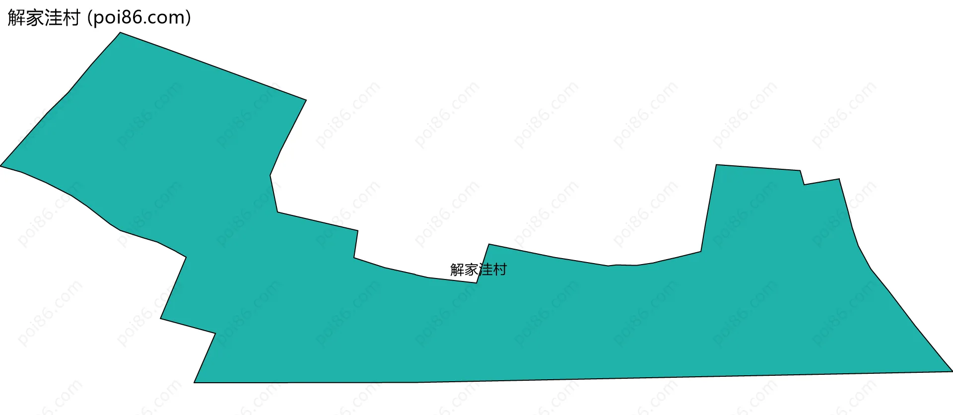 解家洼村边界地图