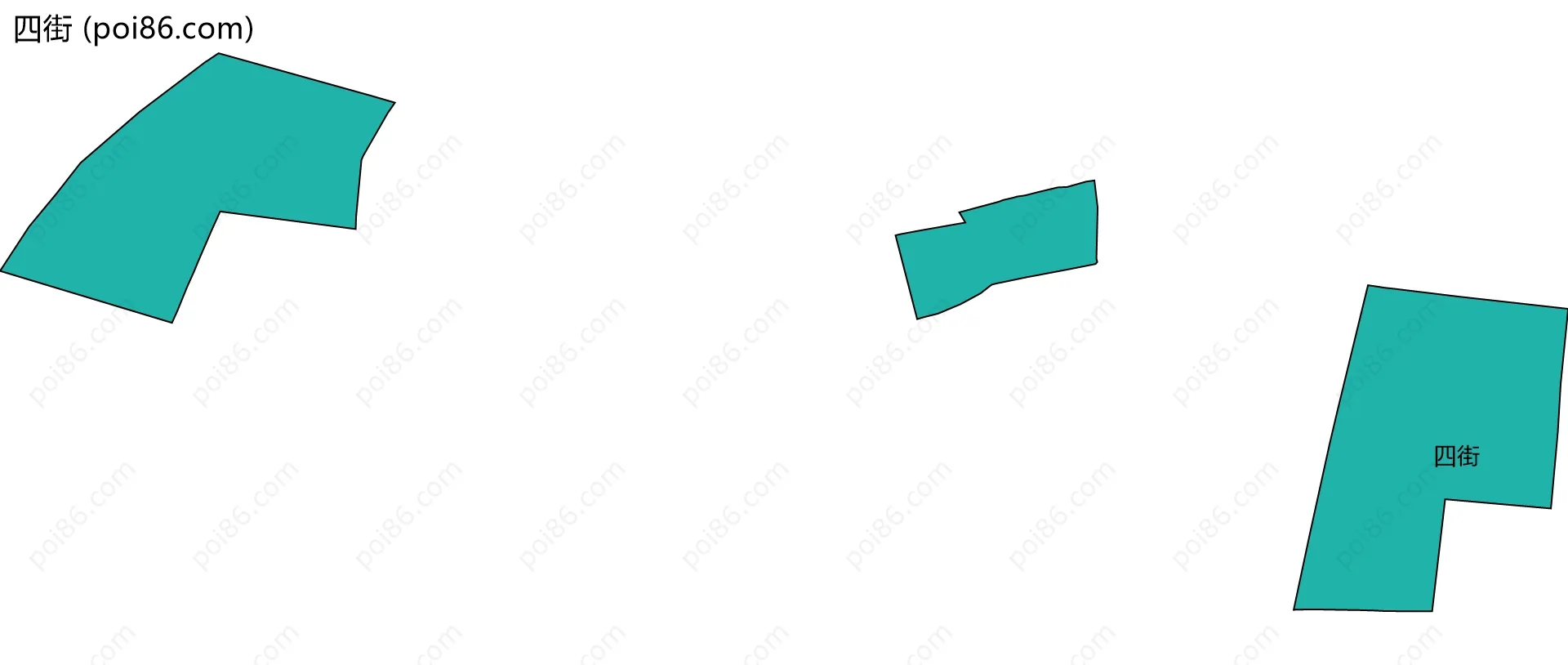 四街边界地图