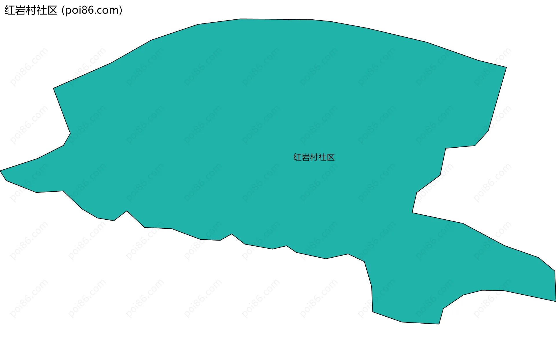 红岩村社区边界地图