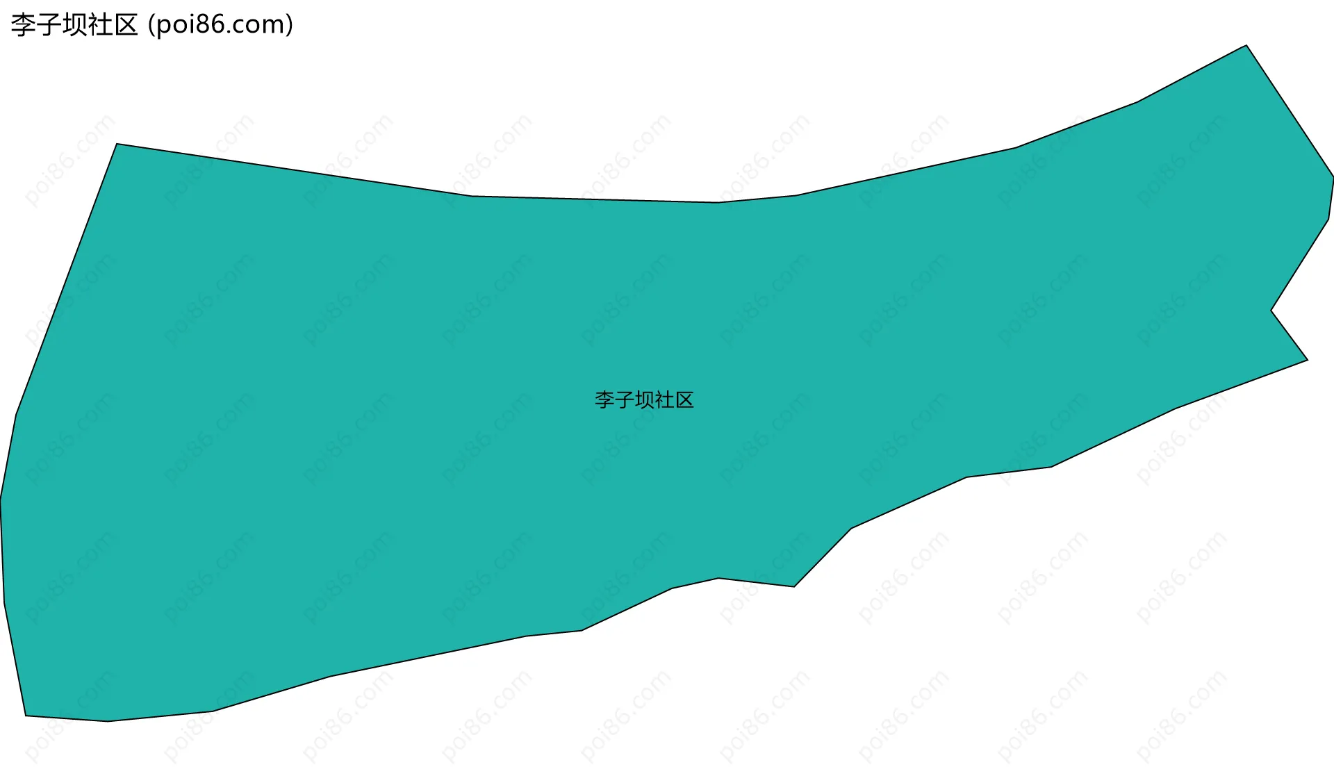 李子坝社区边界地图