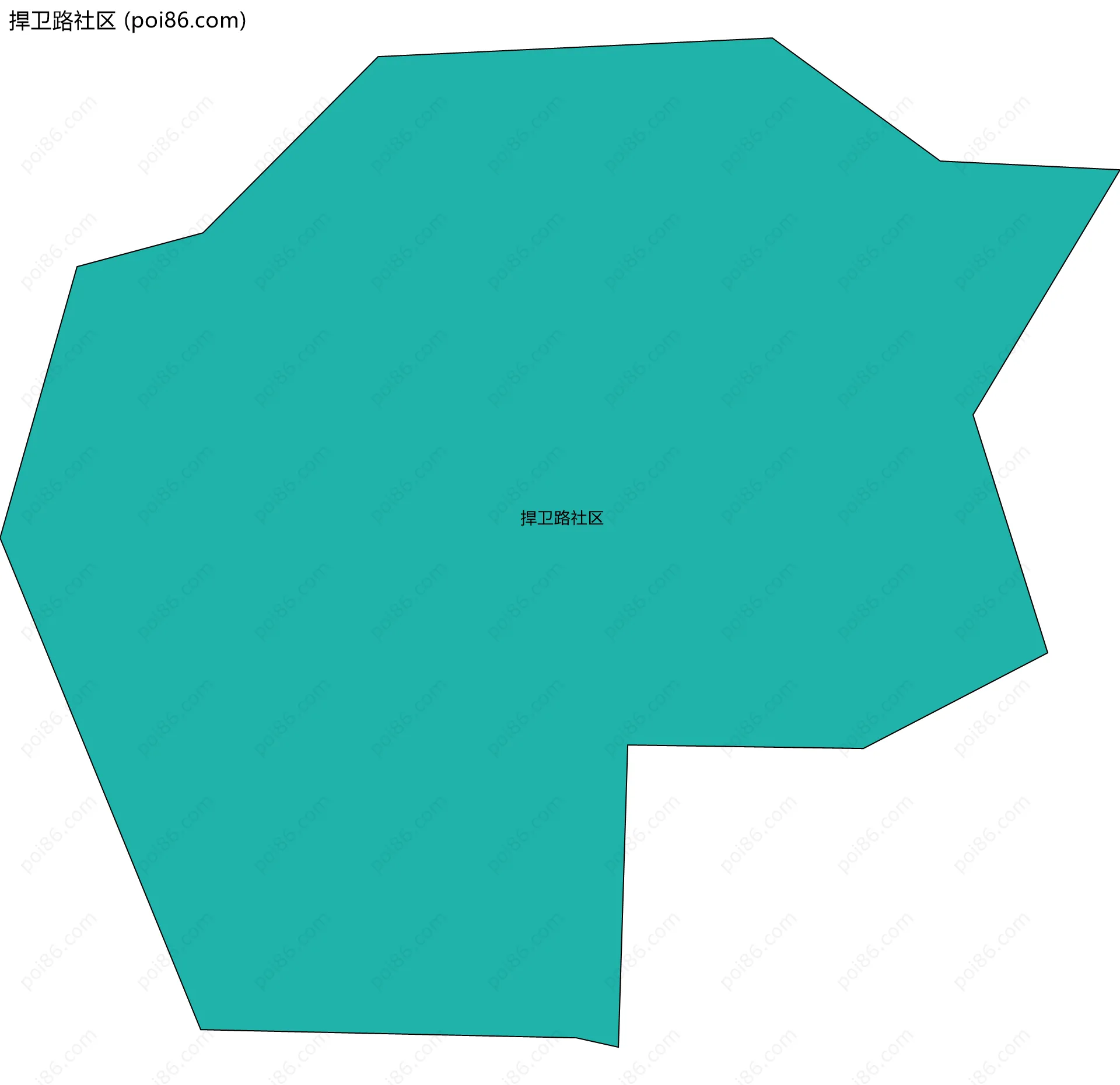 捍卫路社区边界地图