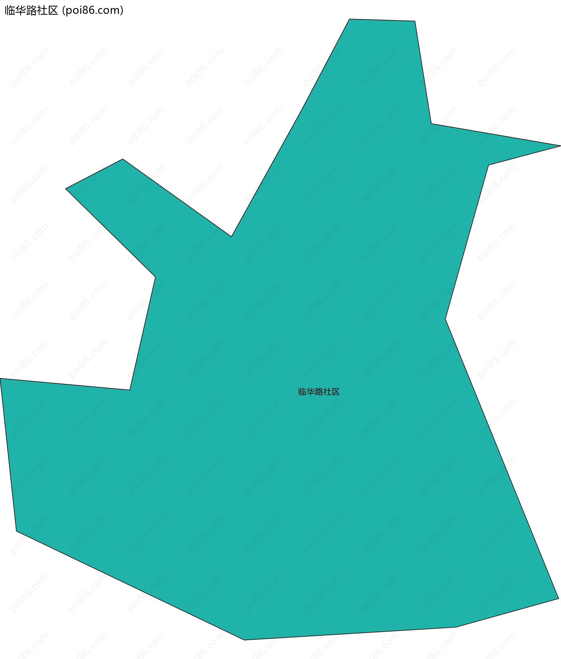 临华路社区边界地图