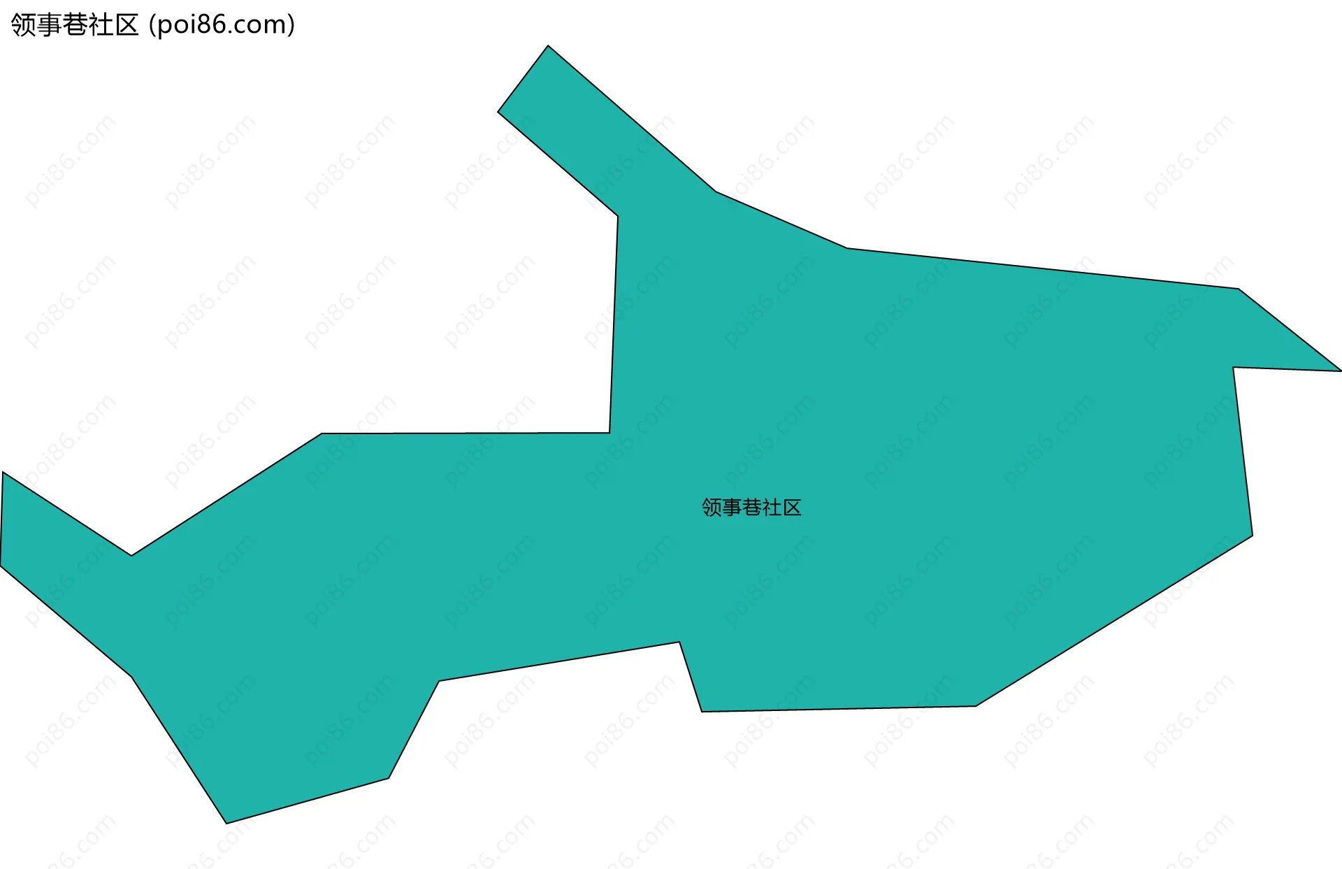 领事巷社区边界地图