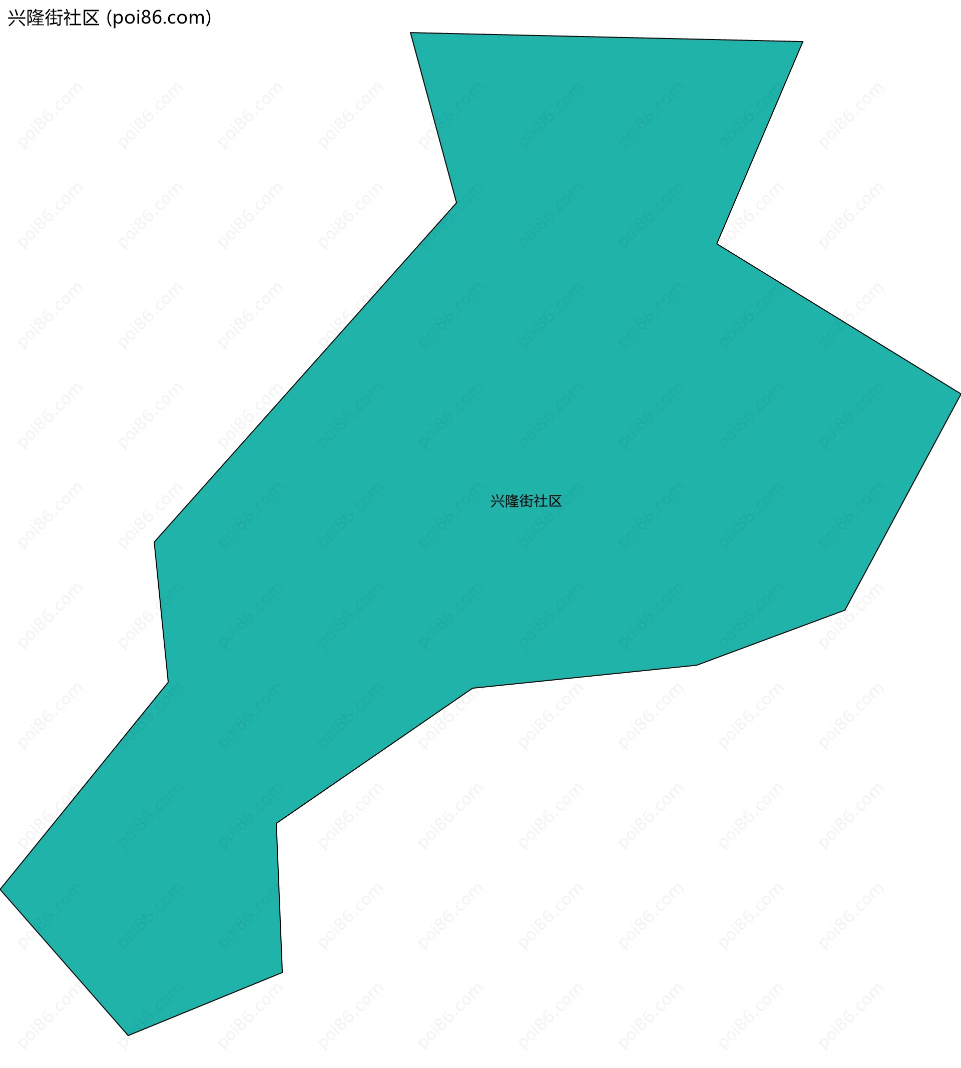 兴隆街社区边界地图