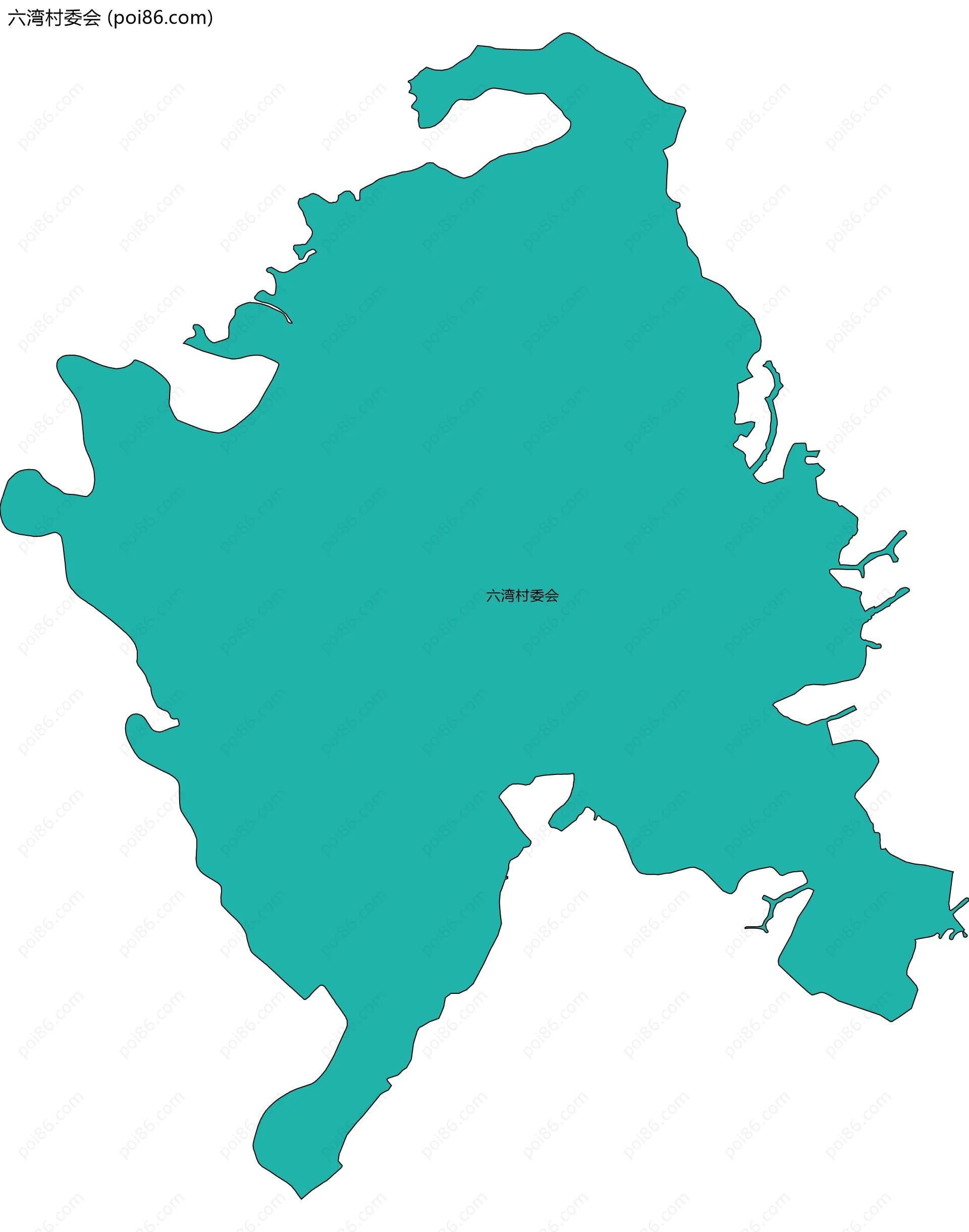 六湾村委会边界地图