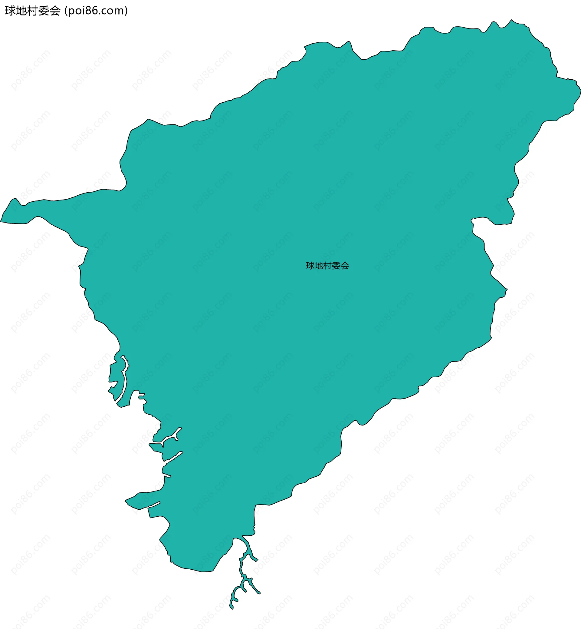 球地村委会边界地图