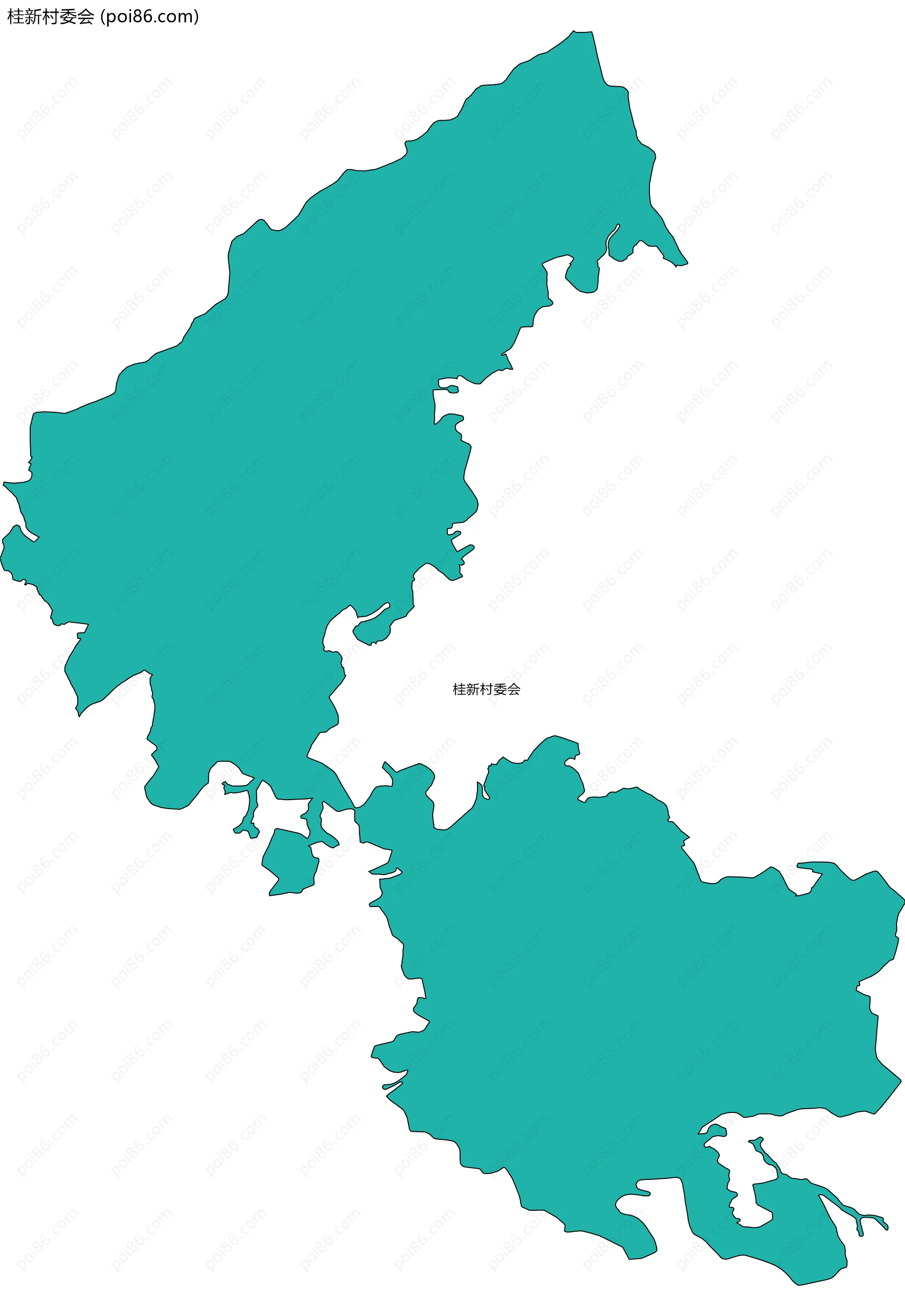 桂新村委会边界地图