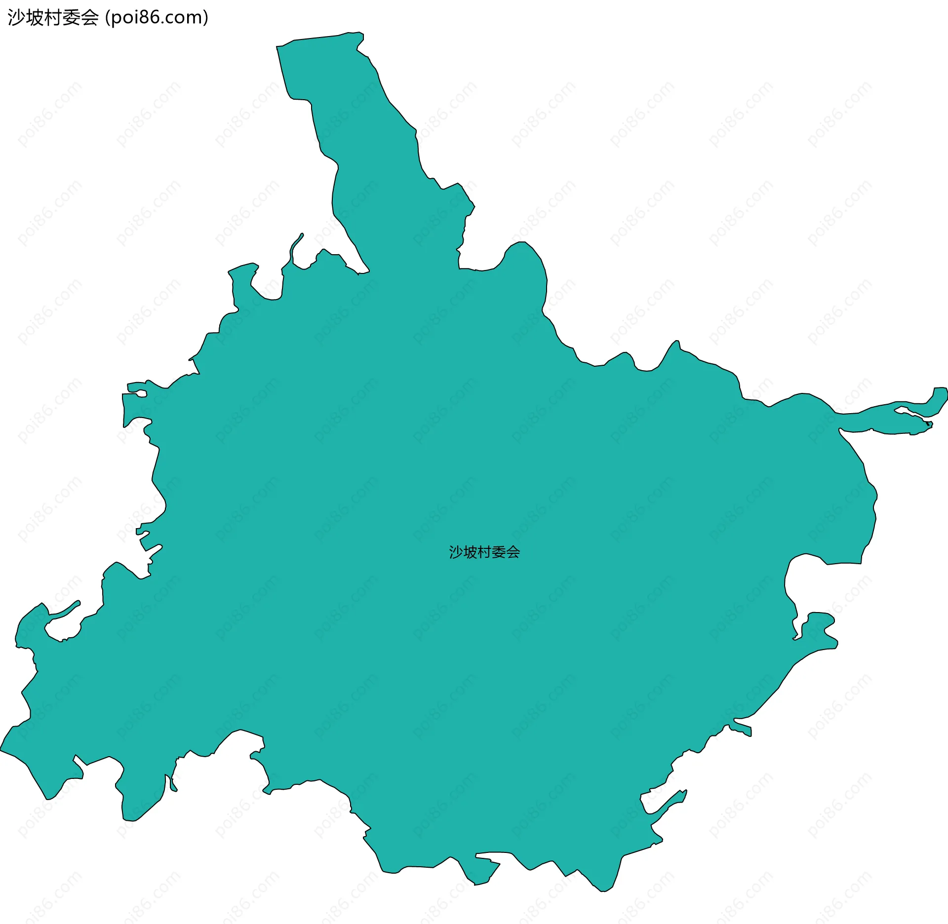 沙坡村委会边界地图