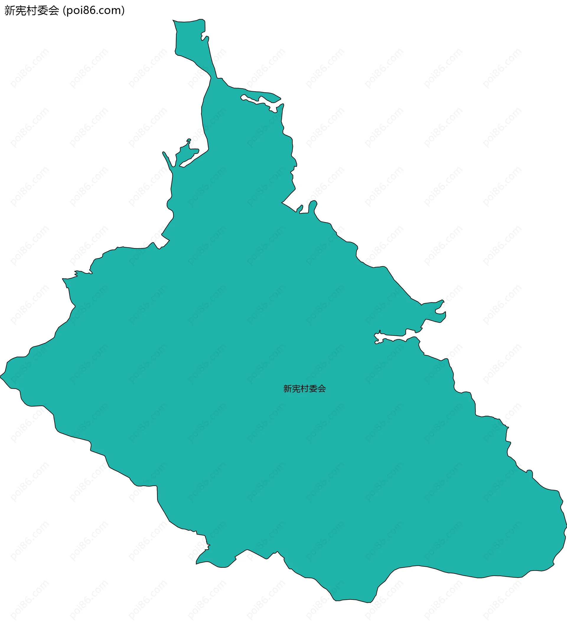 新宪村委会边界地图