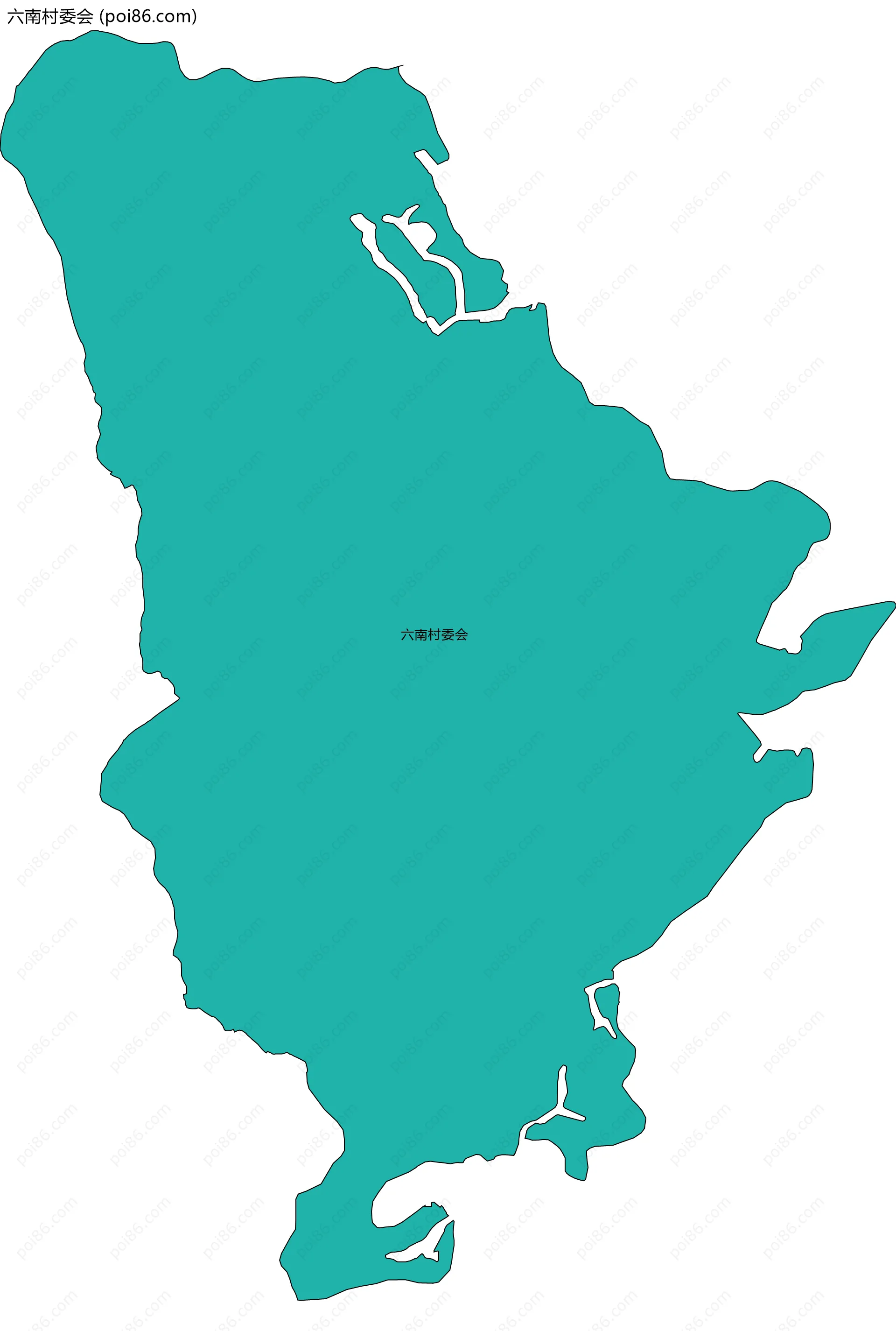 六南村委会边界地图