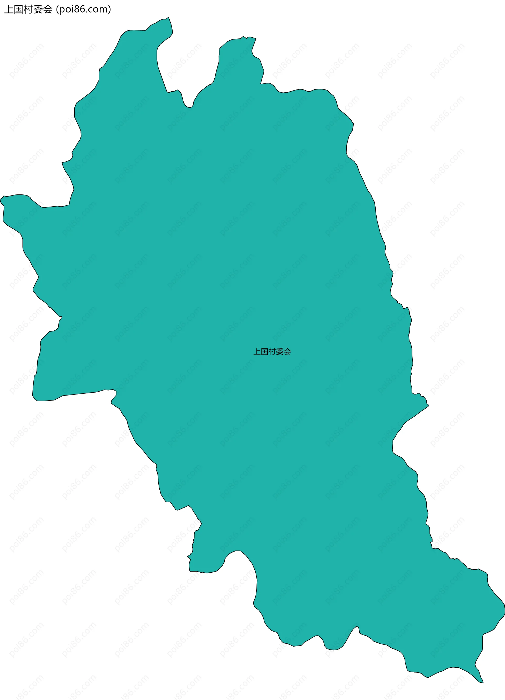 上国村委会边界地图