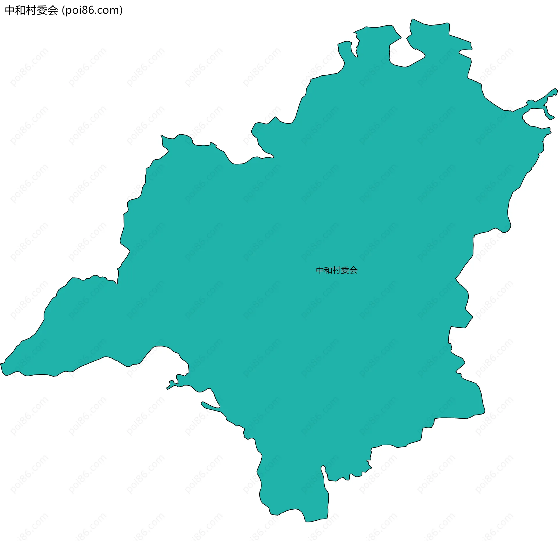 中和村委会边界地图