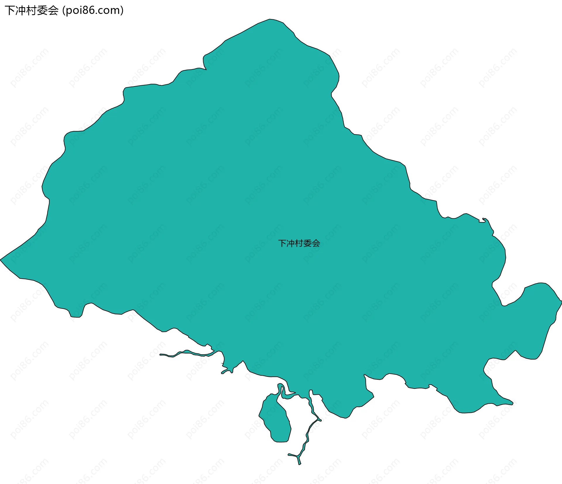 下冲村委会边界地图